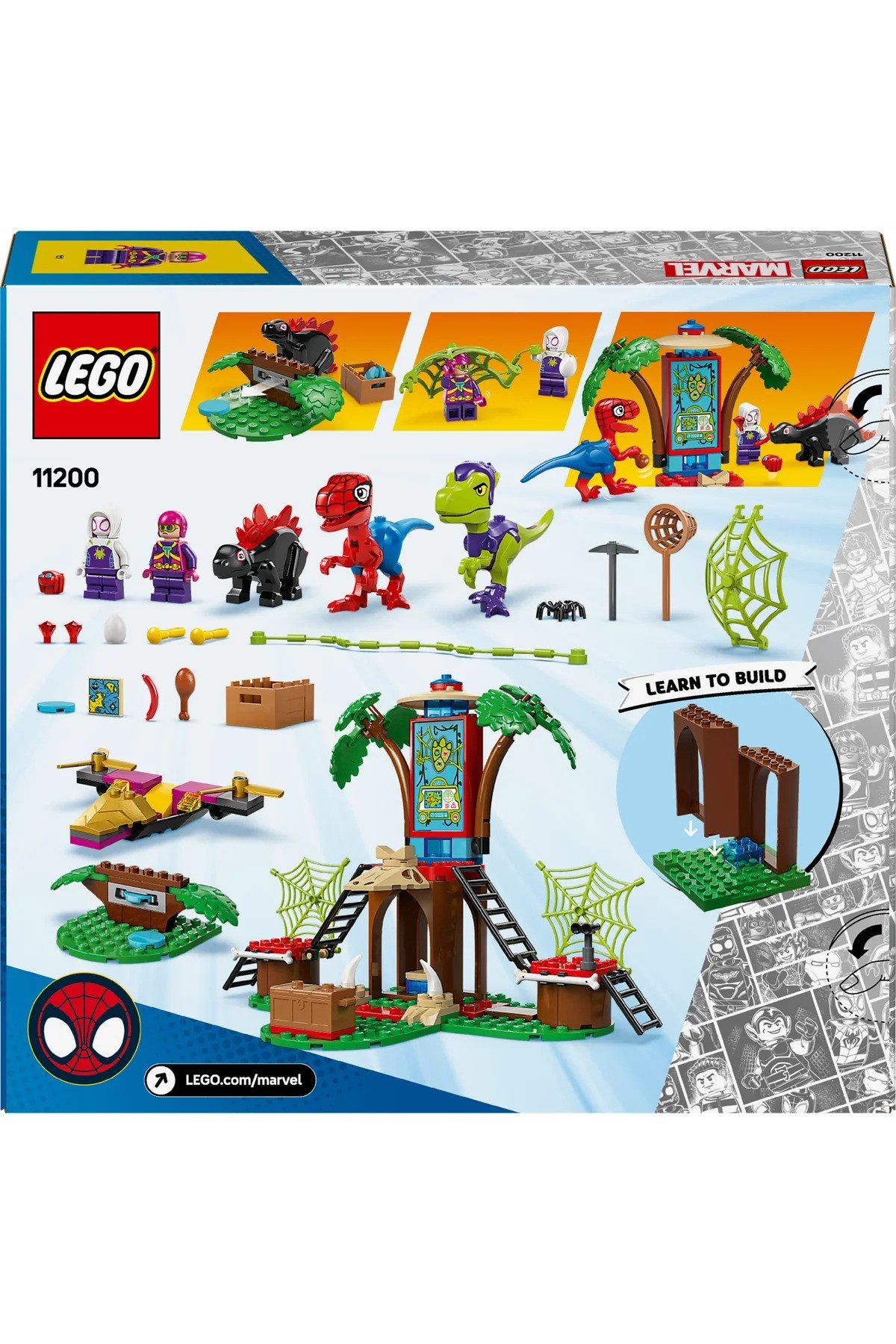 ® Marvel Ağaç Ev Karargahında Spidey ve Gobby'nin Raptor Savaşı 11200 - 4+ Oyuncak Seti (143P)