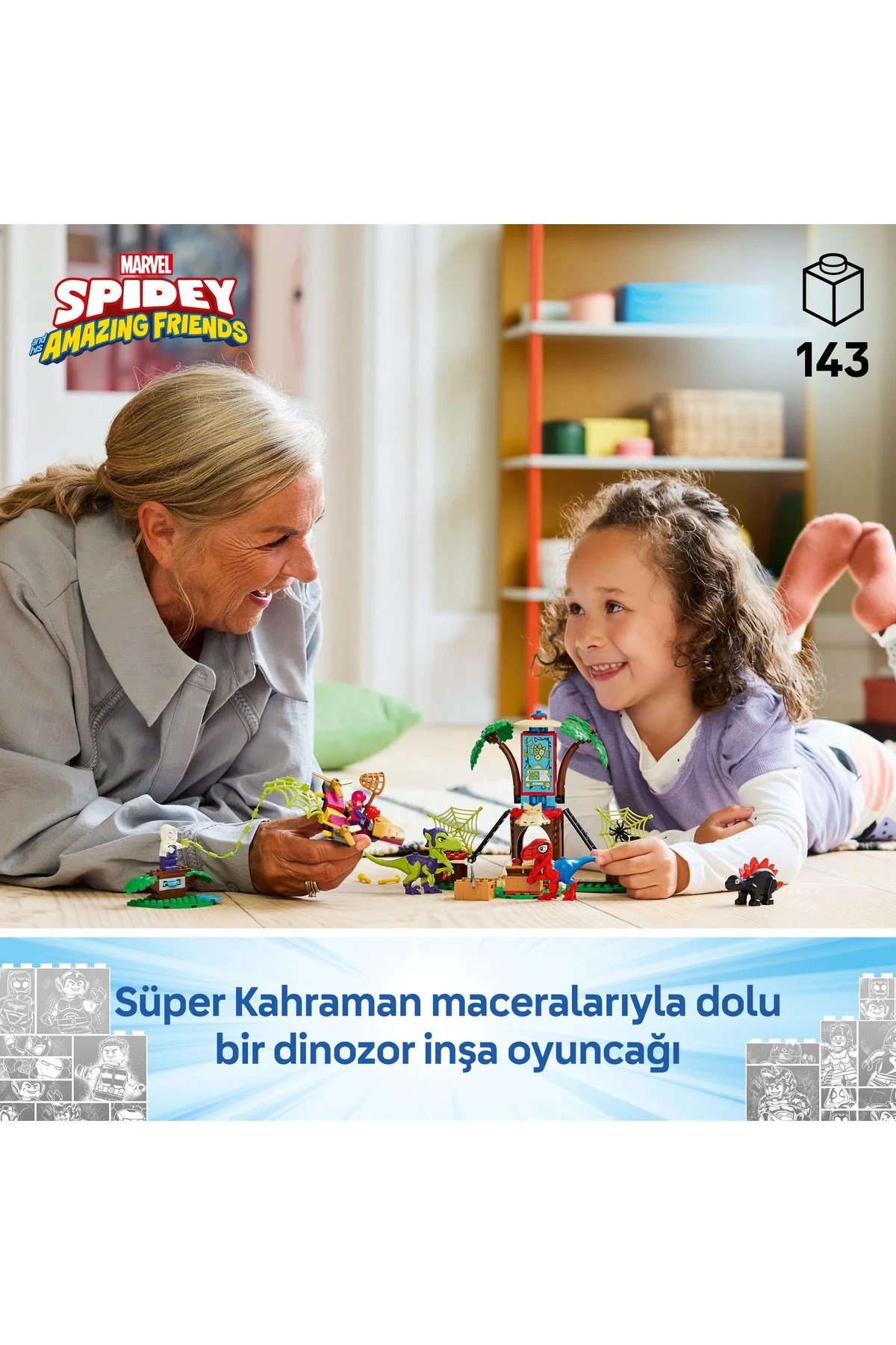 ® Marvel Ağaç Ev Karargahında Spidey ve Gobby'nin Raptor Savaşı 11200 - 4+ Oyuncak Seti (143P)