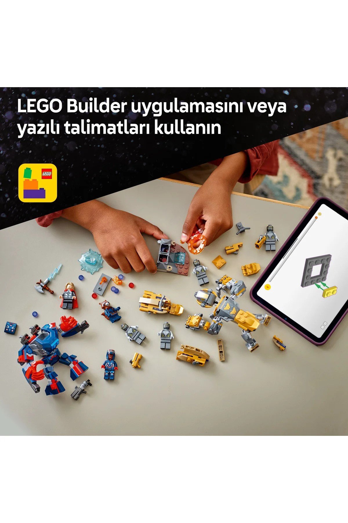 ® ǀ Marvel Avengers: Endgame Thor, Chitauri'ye Karşı 76322 – 8+ Çocuklar için Oyuncak Seti (373p)