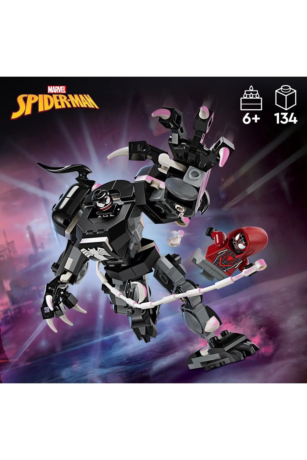 ® ǀ Marvel Venom Robot Zırhı Miles Morales’e Karşı 76276 - 6+ Yaratıcı Oyuncak Yapım Seti (134P)
