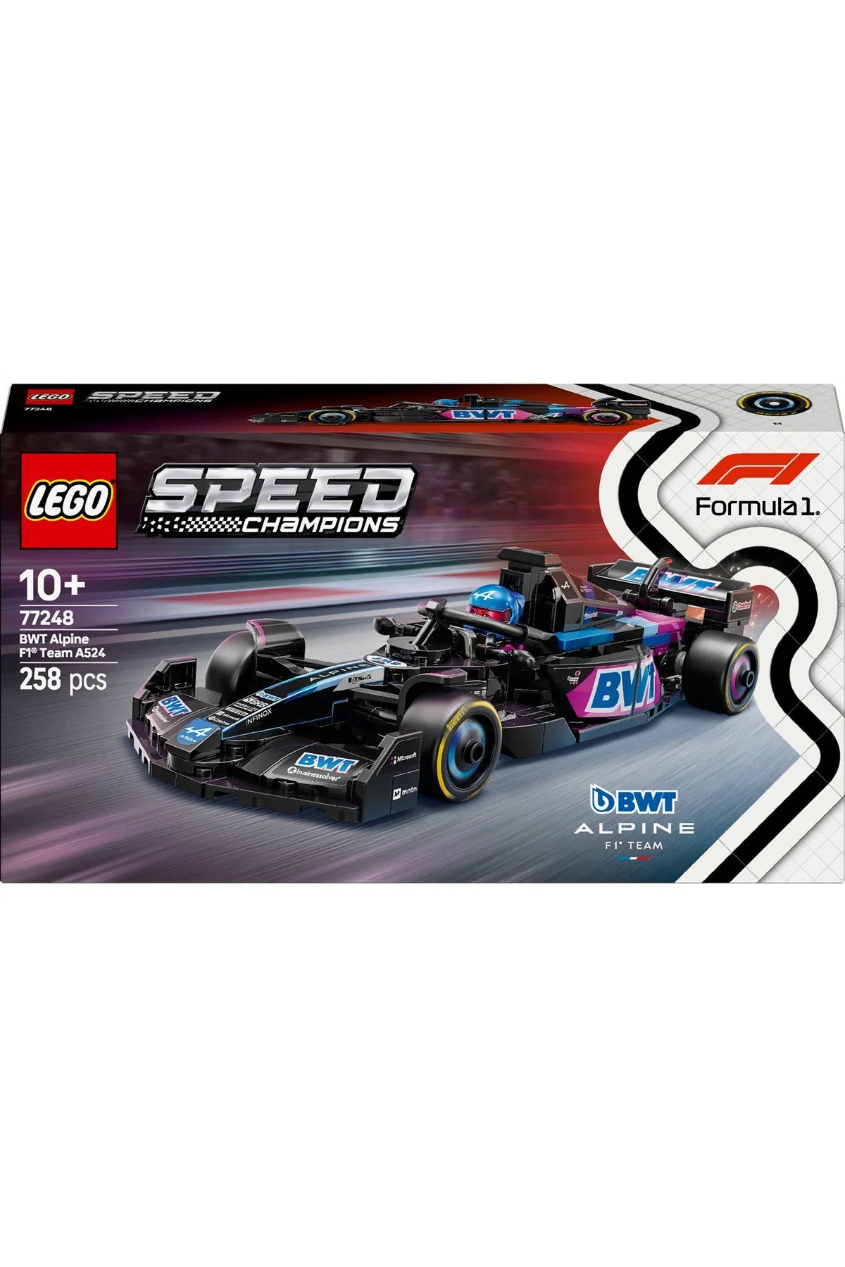 ® Speed Champions BWT Alpine F1® Team A524 Yarış Arabası 77248 - 10+ Oyuncak Yapım Seti (258P)