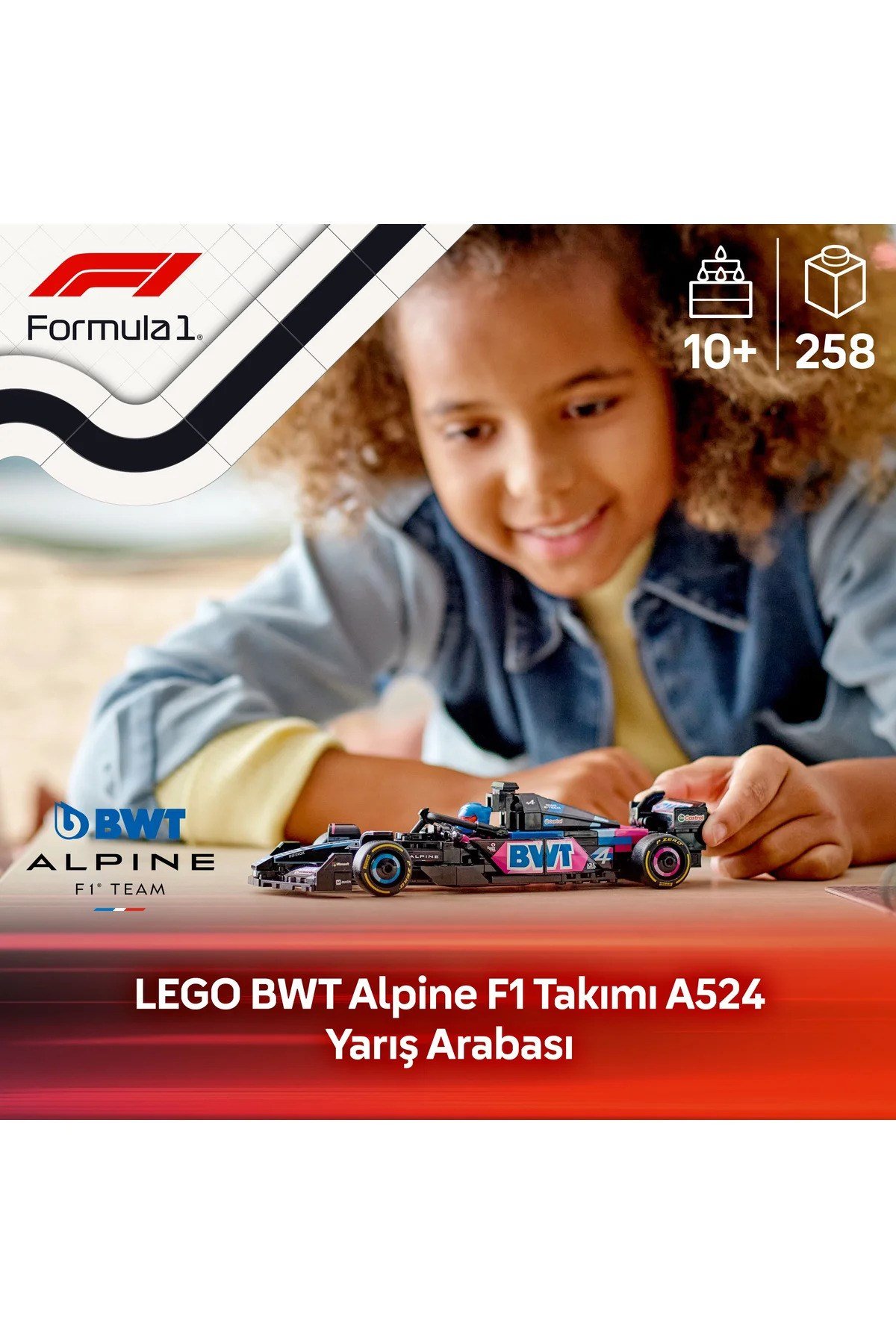 ® Speed Champions BWT Alpine F1® Team A524 Yarış Arabası 77248 - 10+ Oyuncak Yapım Seti (258P)