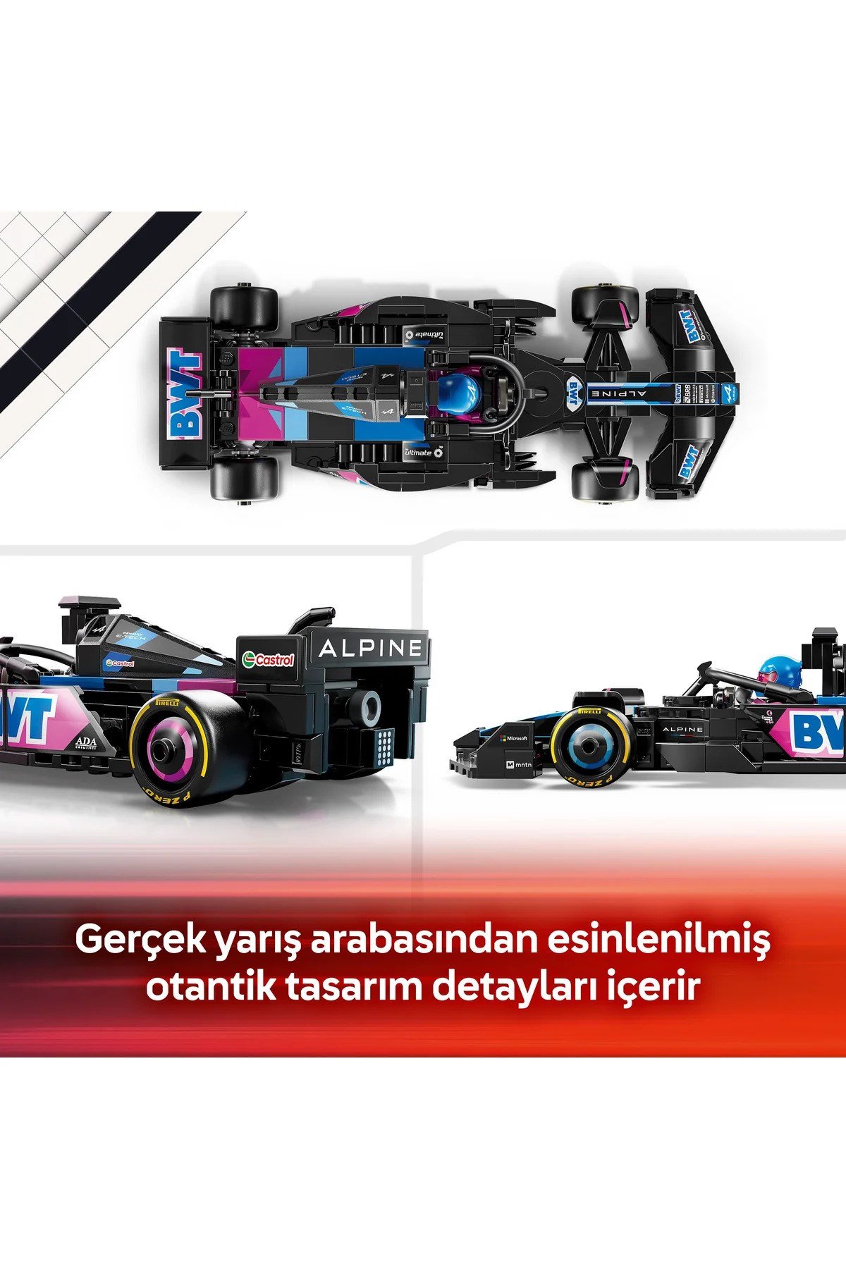 ® Speed Champions BWT Alpine F1® Team A524 Yarış Arabası 77248 - 10+ Oyuncak Yapım Seti (258P)