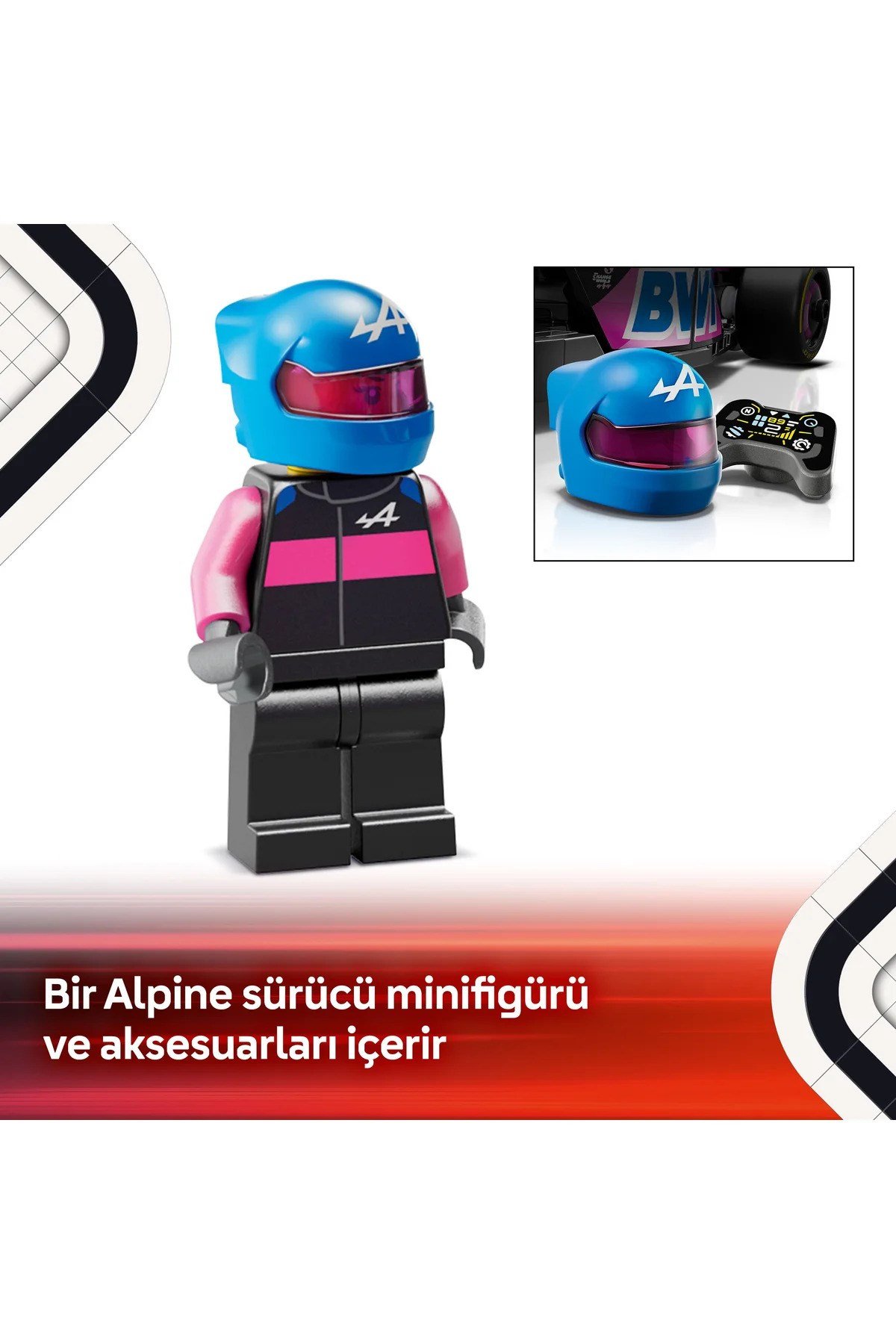 ® Speed Champions BWT Alpine F1® Team A524 Yarış Arabası 77248 - 10+ Oyuncak Yapım Seti (258P)