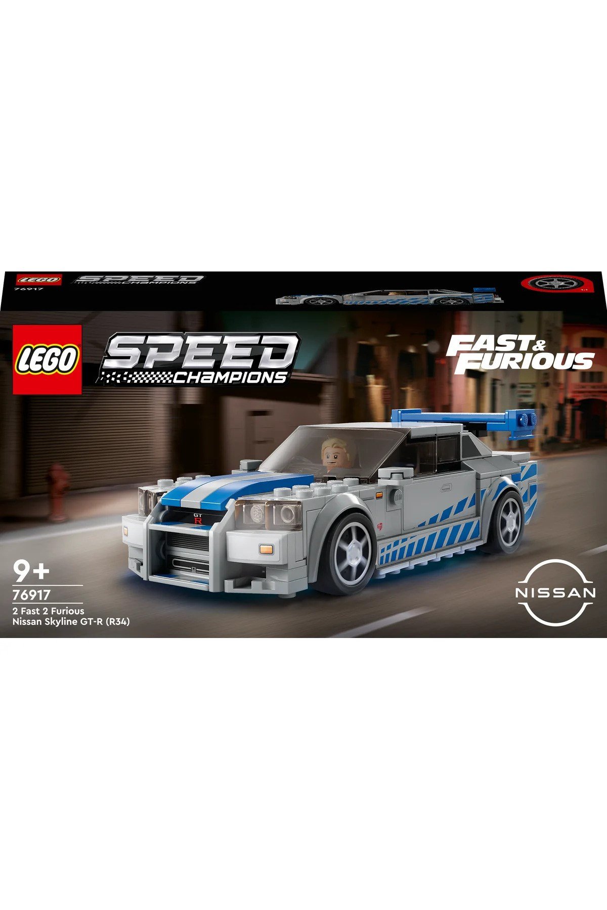 ® Speed Champions Daha Hızlı Daha Öfkeli Nissan Skyline GT-R (R34) 76917 - 9+ Yapım Seti (319P)