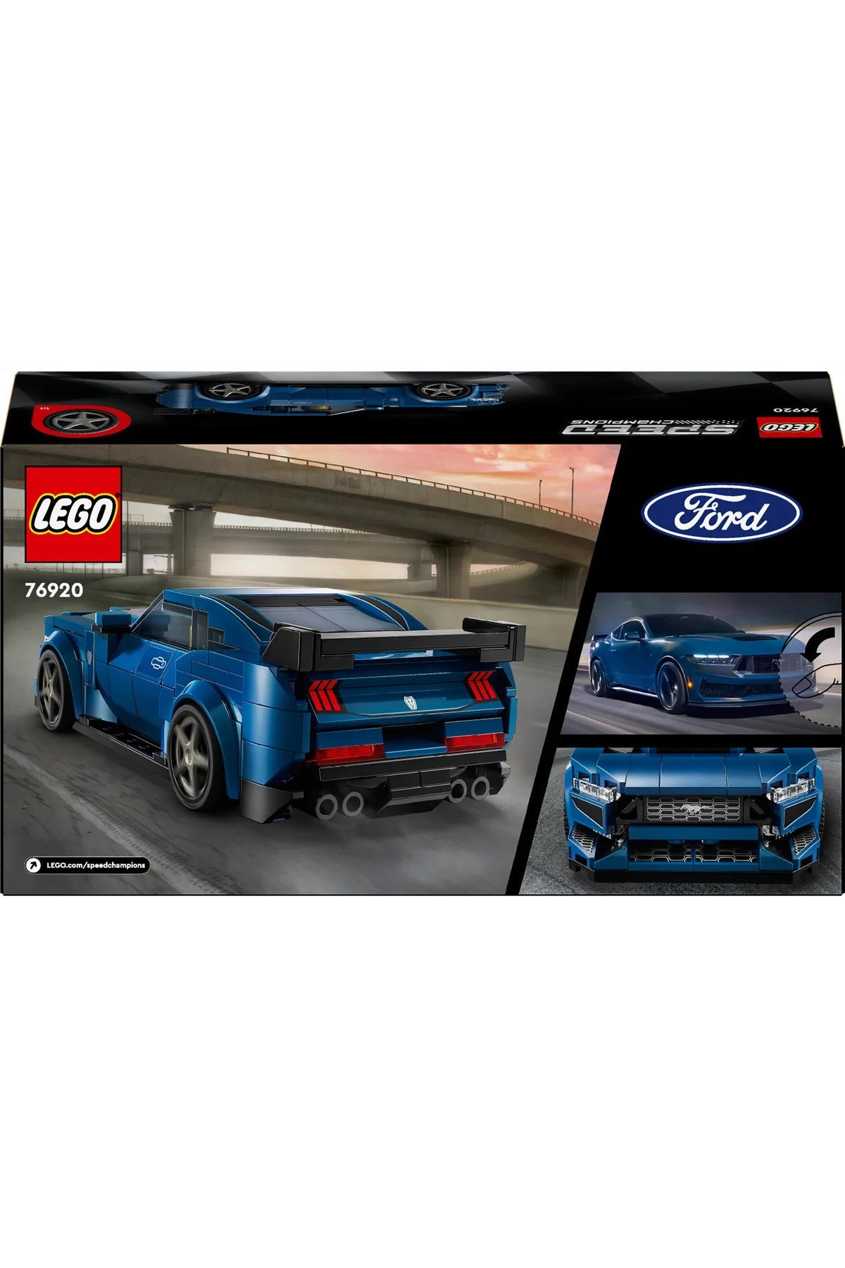 ® Speed Champions Ford Mustang Dark Horse Spor Araba 76920 - 9+ Oyuncak Yapım Seti (344P)