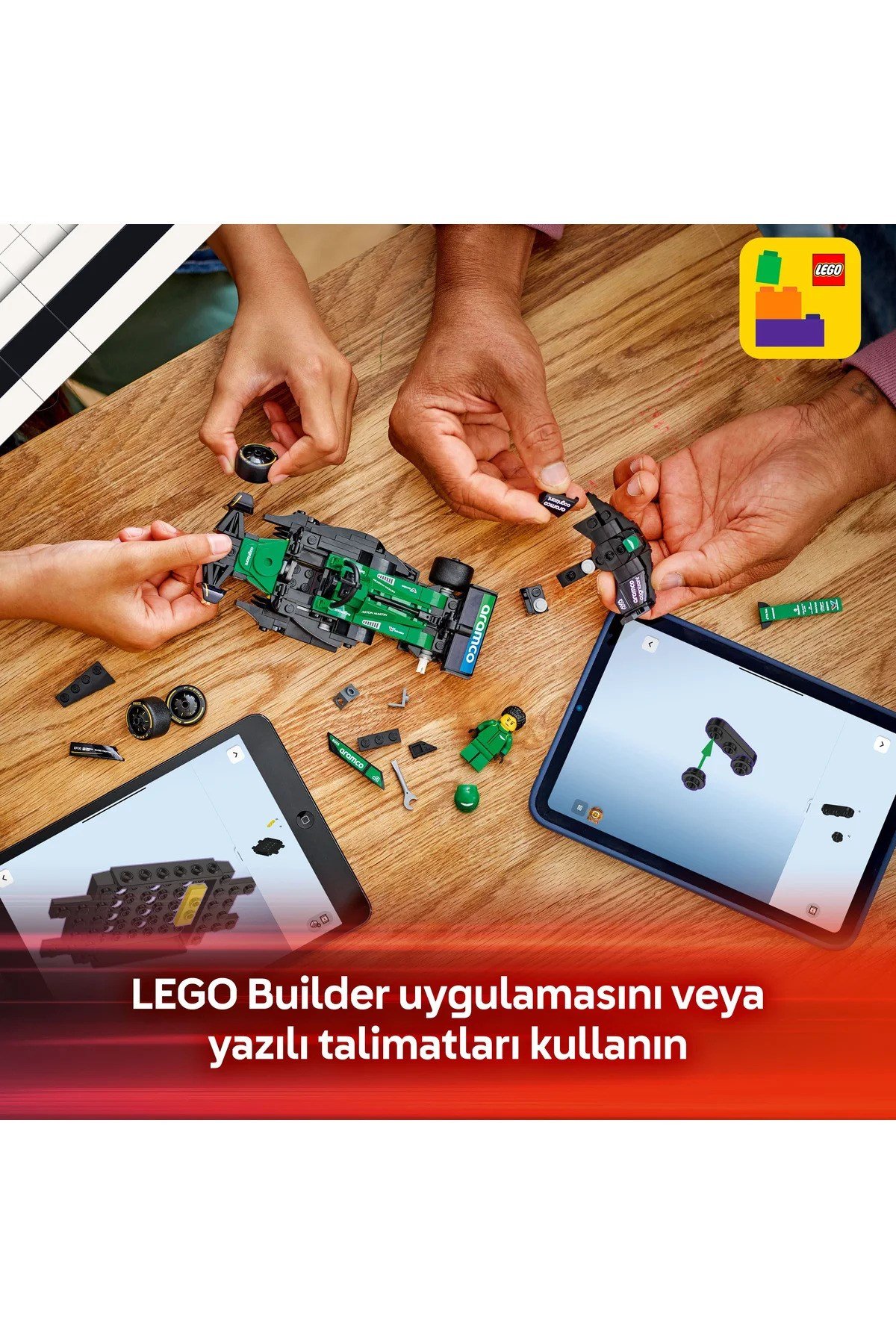 ® Speed Champions KICK Sauber F1® Team C44 Yarış Arabası 77247- 10+ Oyuncak Yapım Seti (259P)