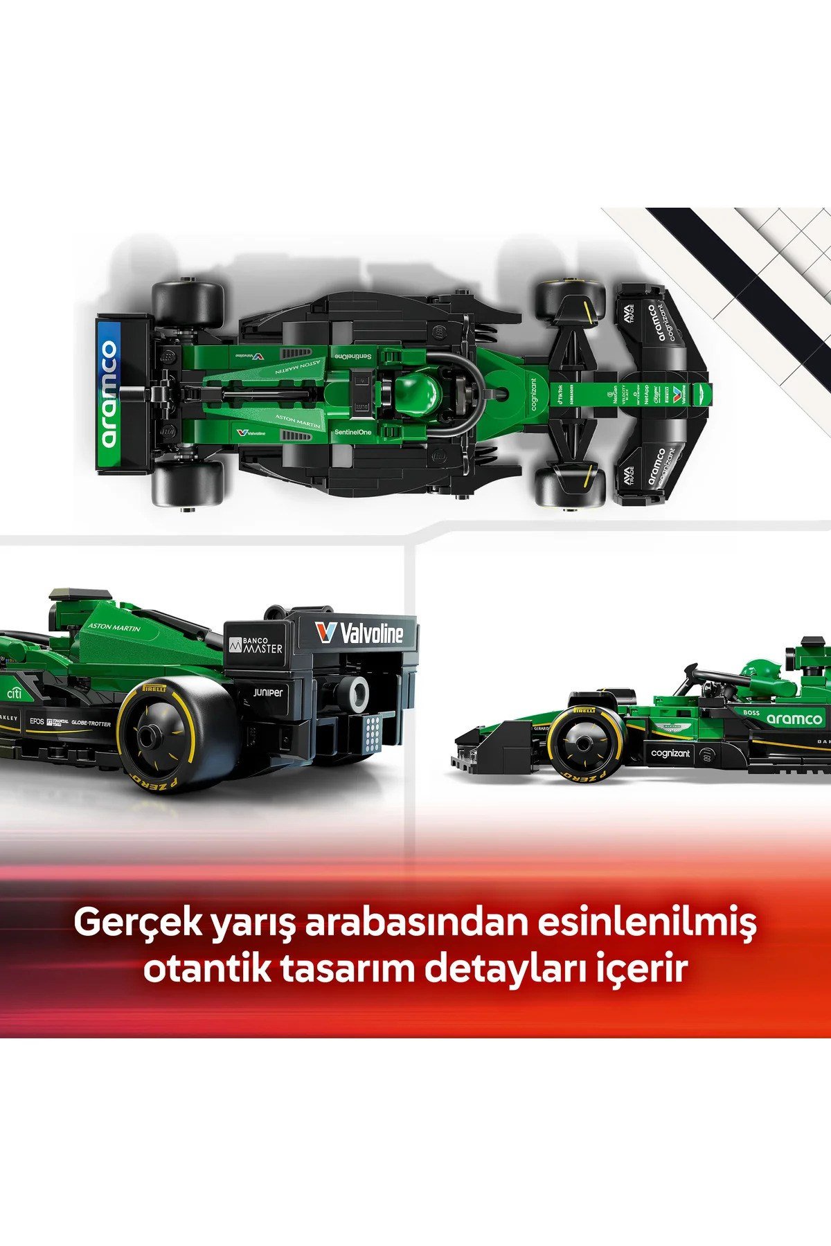 ® Speed Champions KICK Sauber F1® Team C44 Yarış Arabası 77247- 10+ Oyuncak Yapım Seti (259P)