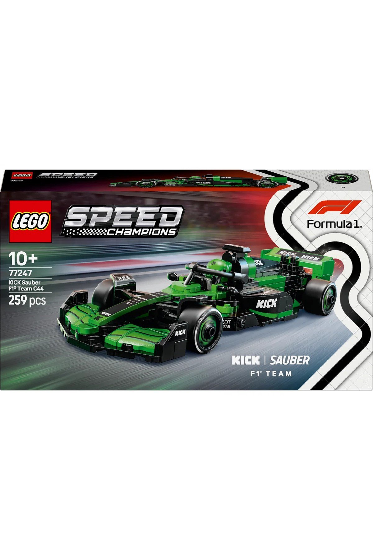 ® Speed Champions KICK Sauber F1® Team C44 Yarış Arabası 77247- 10+ Oyuncak Yapım Seti (259P)