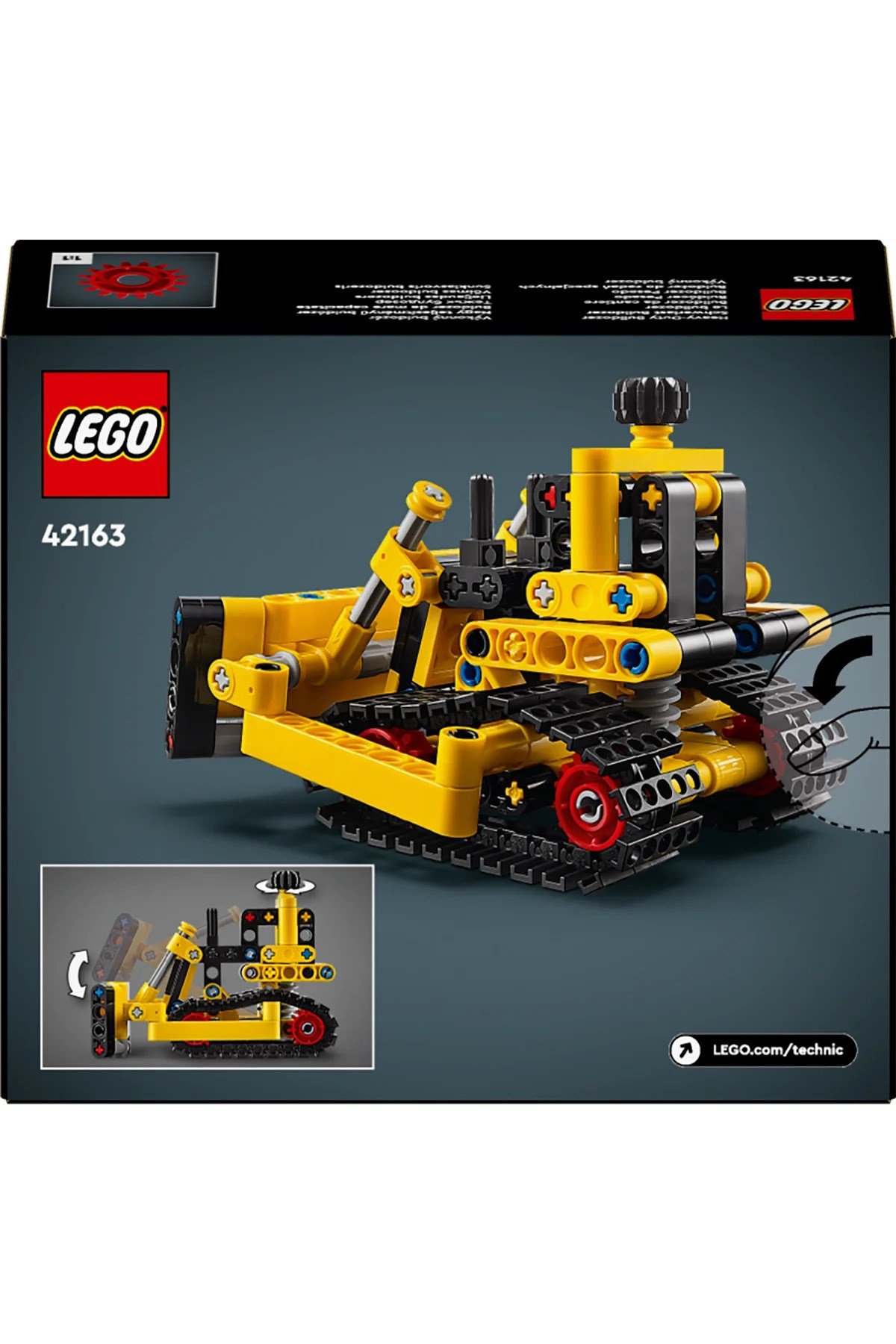 ® Technic Ağır İş Buldozeri 42163 - 7+ Çocuklar için Yaratıcı Oyuncak Model Yapım Seti (195P)