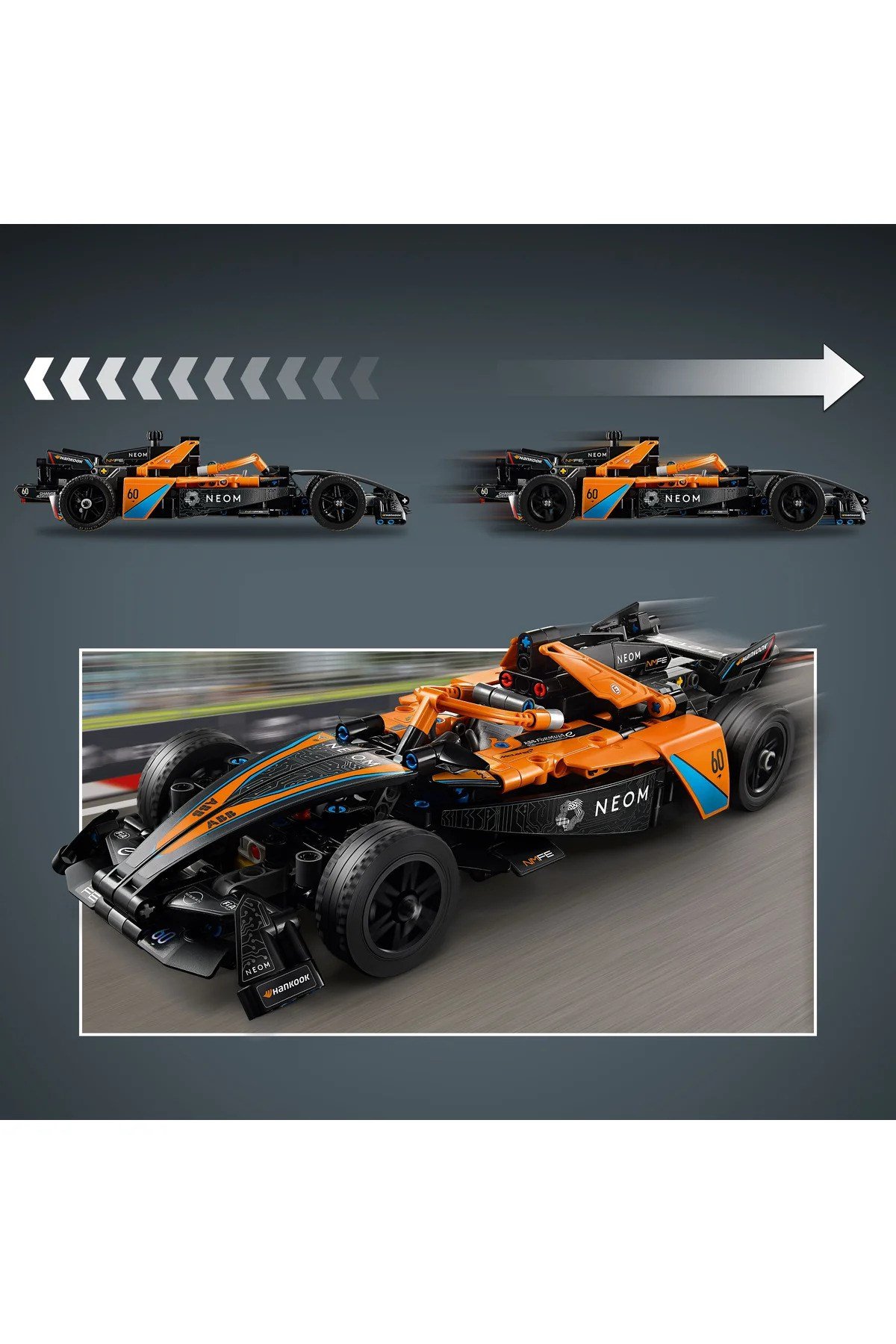 ® Technic NEOM McLaren Formula E Yarış Arabası 42169 - 9+ Yarış Arabası Model Yapım Seti (452P)
