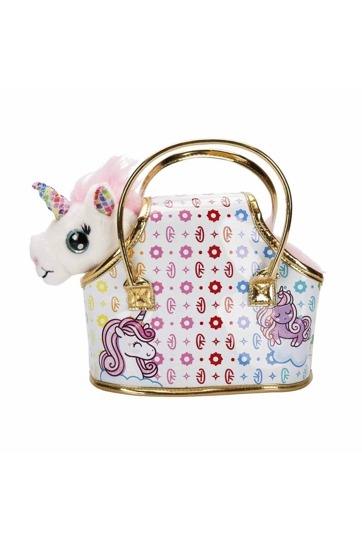 10873 Cutekins Taşıma Çantalı Peluş Unicorn Lou Lou -Sunman