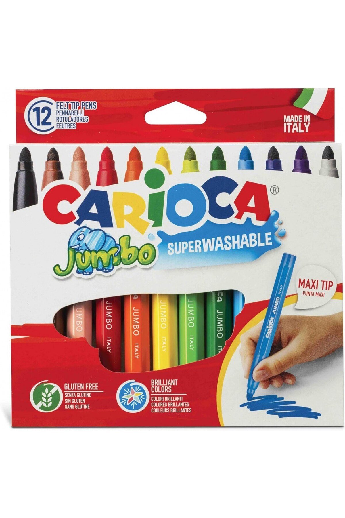 12'li Jumbo Süper Yıkanabilir Keçeli Boya Kalemi / 40569