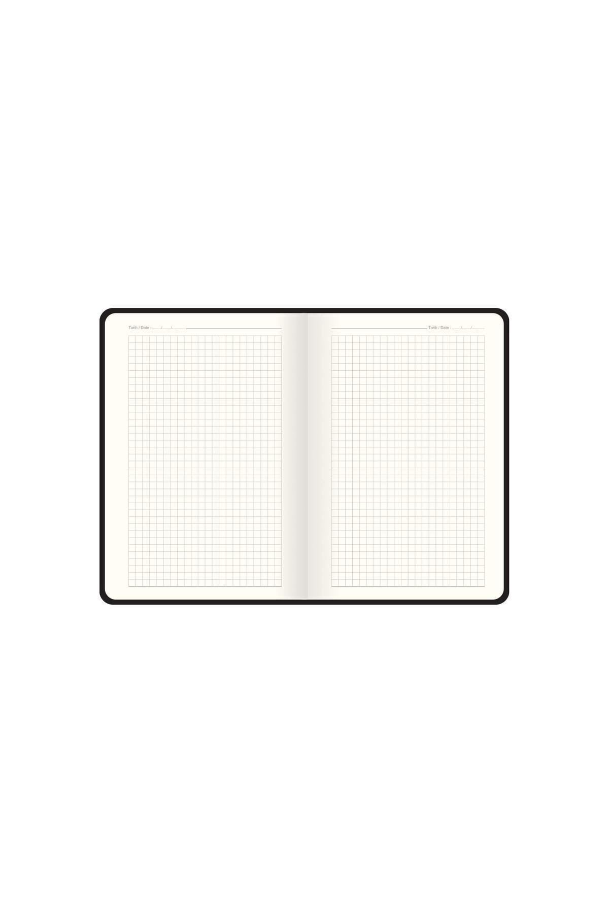 13x21 Kareli Premier Defter - Siyah