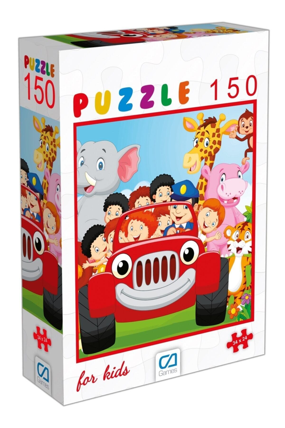 150 Parça Hayvanlar Çocuk Puzzle 34 X 24 Cm. Yapboz ( Ca-6103 )