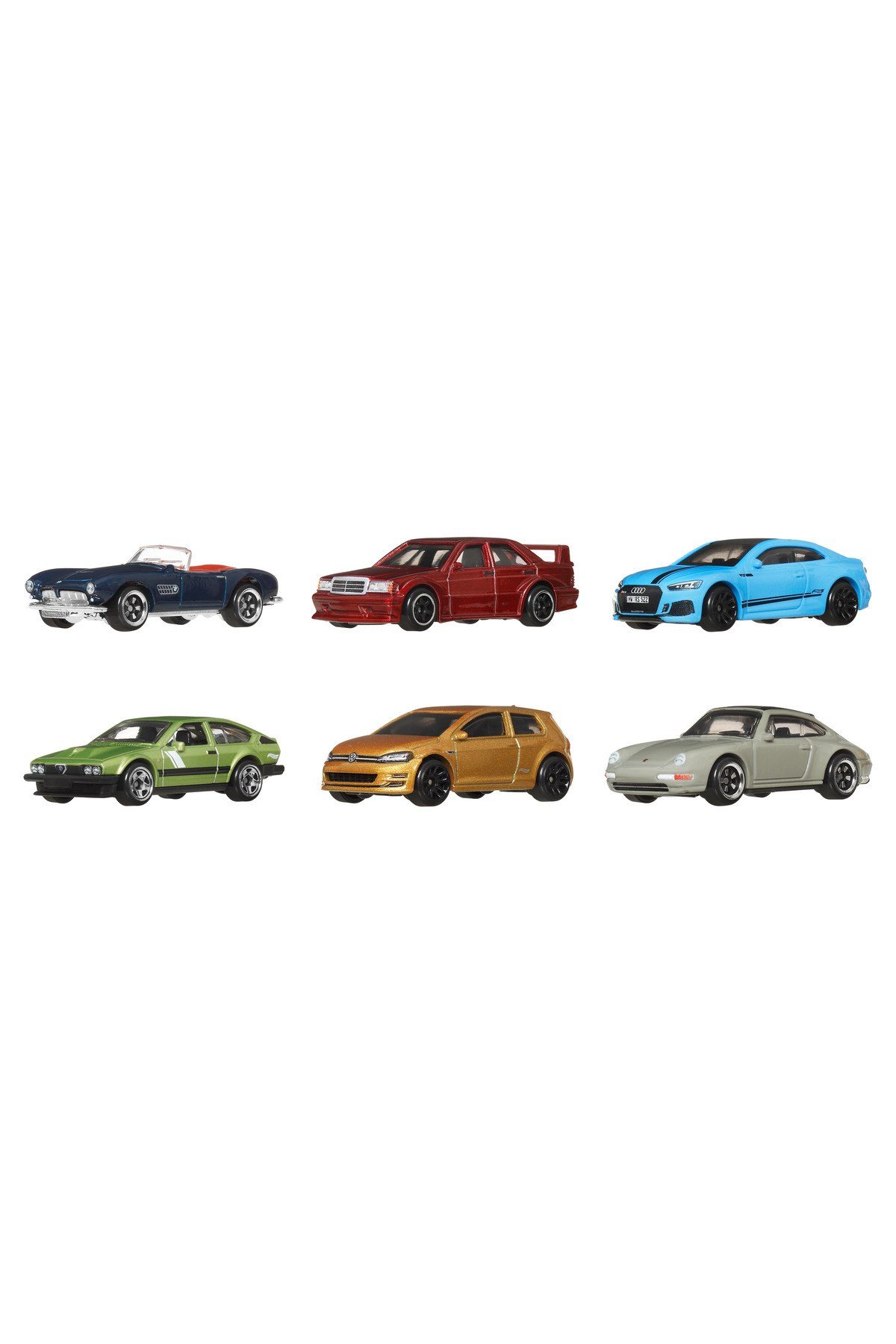 1:64 ölçekli metal oyuncak arabalar, 6'lı Euro Style Seti JBY79