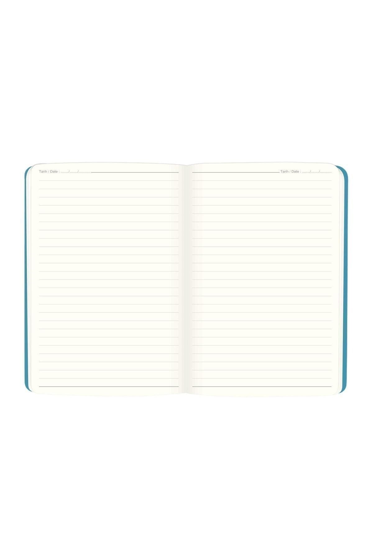 17x24 Çizgili Ciltli Premier Defter - Mavi