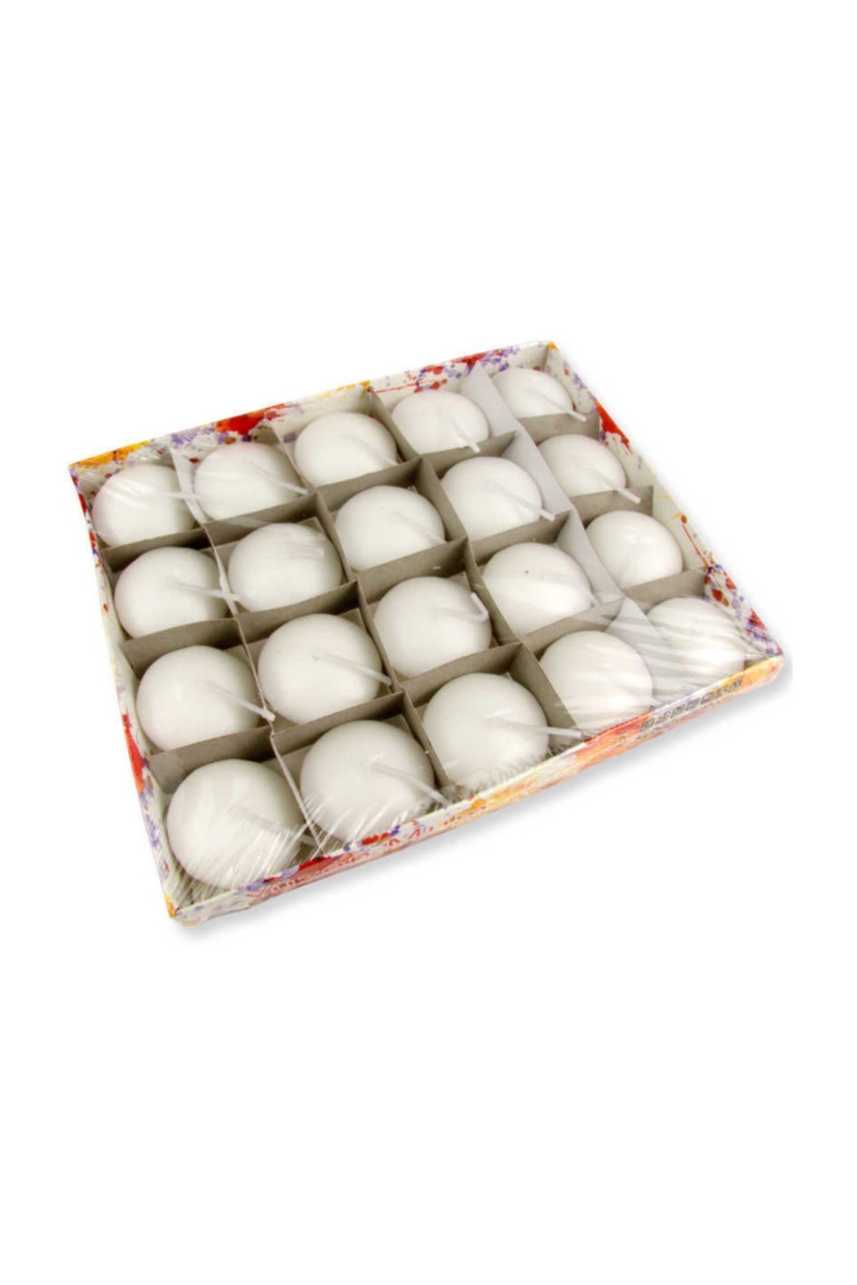 20 Adet Tea Light Suda Yüzen Mum Beyaz ( 3,5 cm)