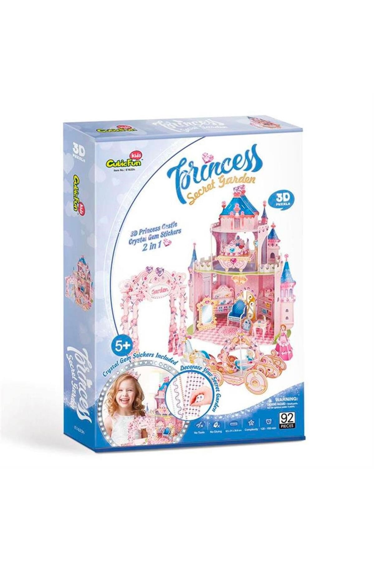 3d Prenses Gizli Bahçe Şatosu 92 Parça Puzzle E1623h