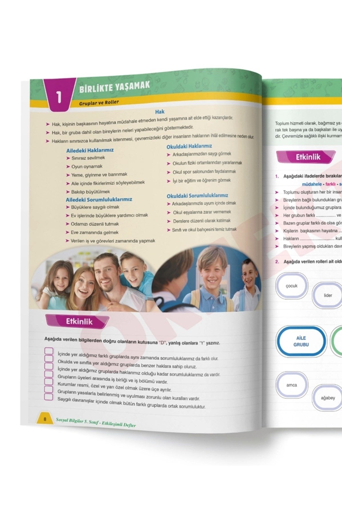 5.sınıf SOSYAL BİLGİLER Etkileşimli Defter