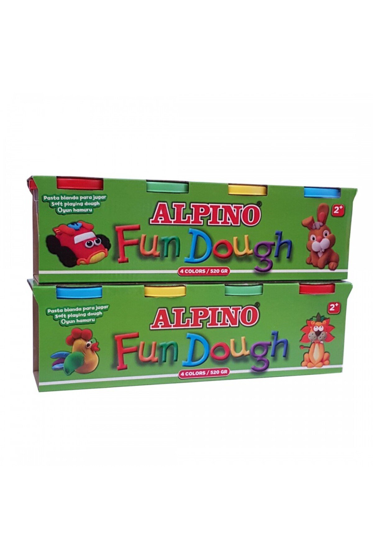 Alpıno 4 renk 520 gr 2 li Oyun Hamuru