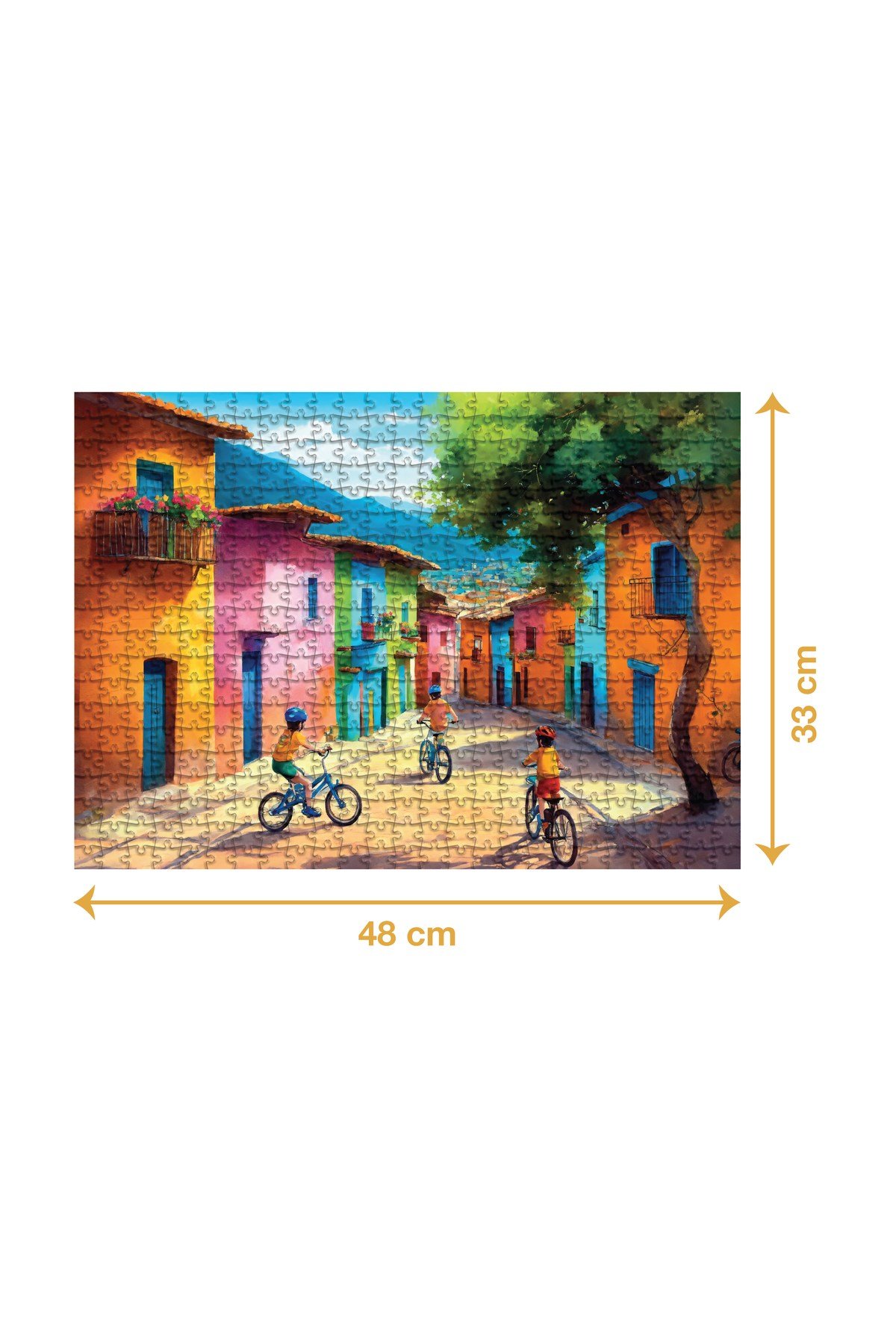 BİSİKLETLİ ÇOCUKLAR PUZZLE 500 PARÇA