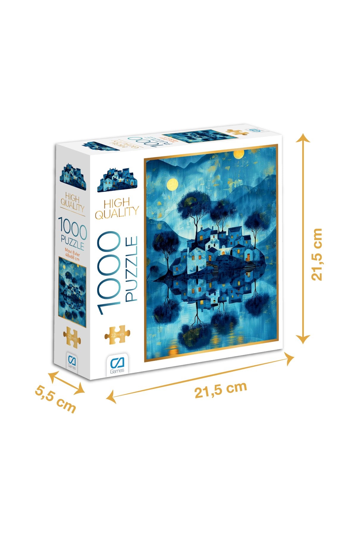 C&A Games Mavi Evler 1000 Parça Puzzle