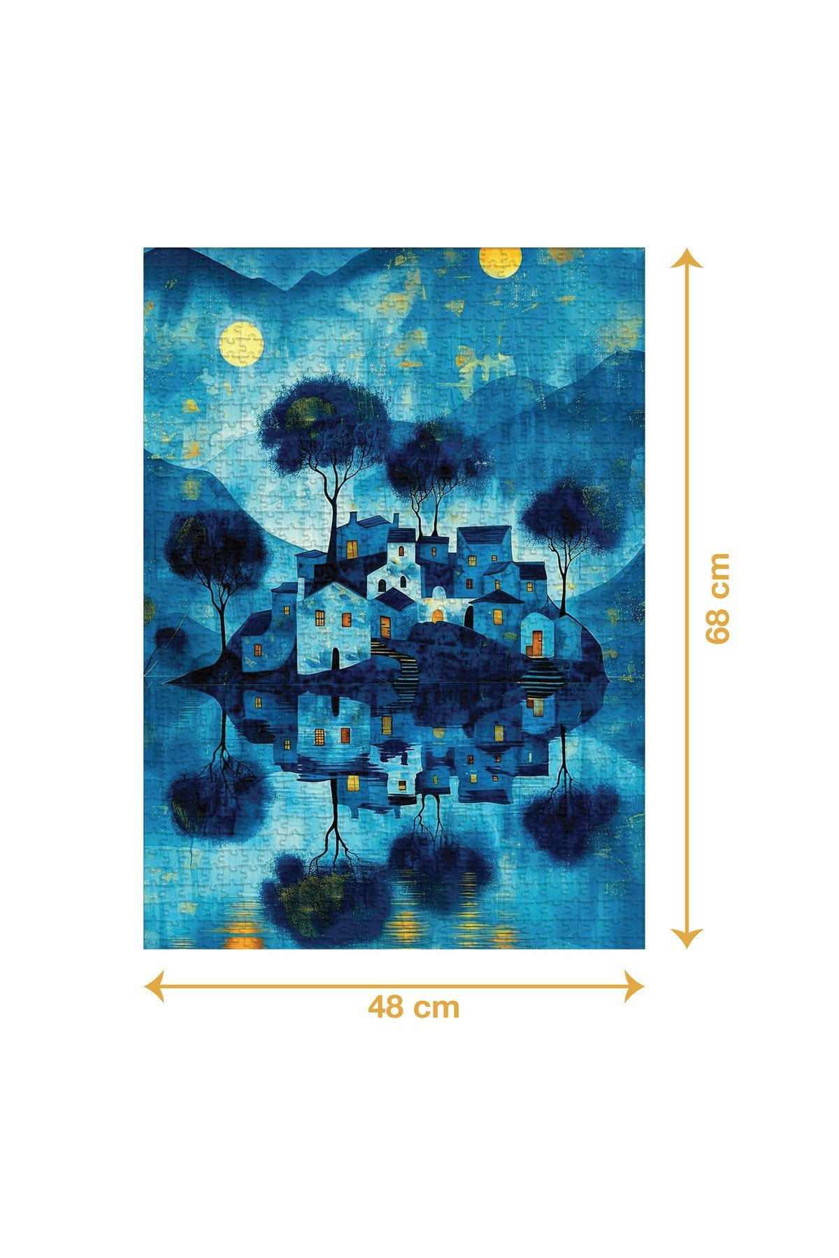 C&A Games Mavi Evler 1000 Parça Puzzle