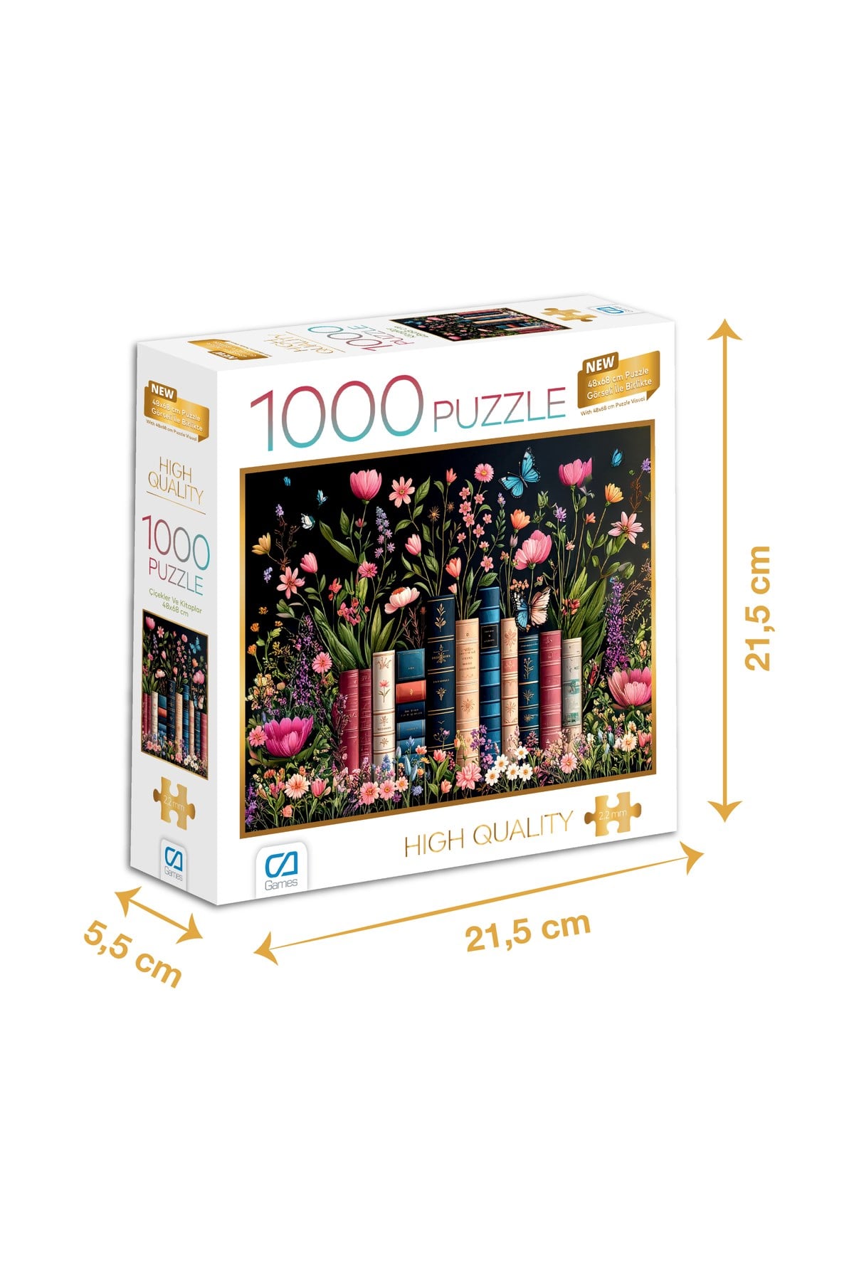 ÇİÇEKLER VE KİTAPLAR PUZZLE 1000 PARÇA