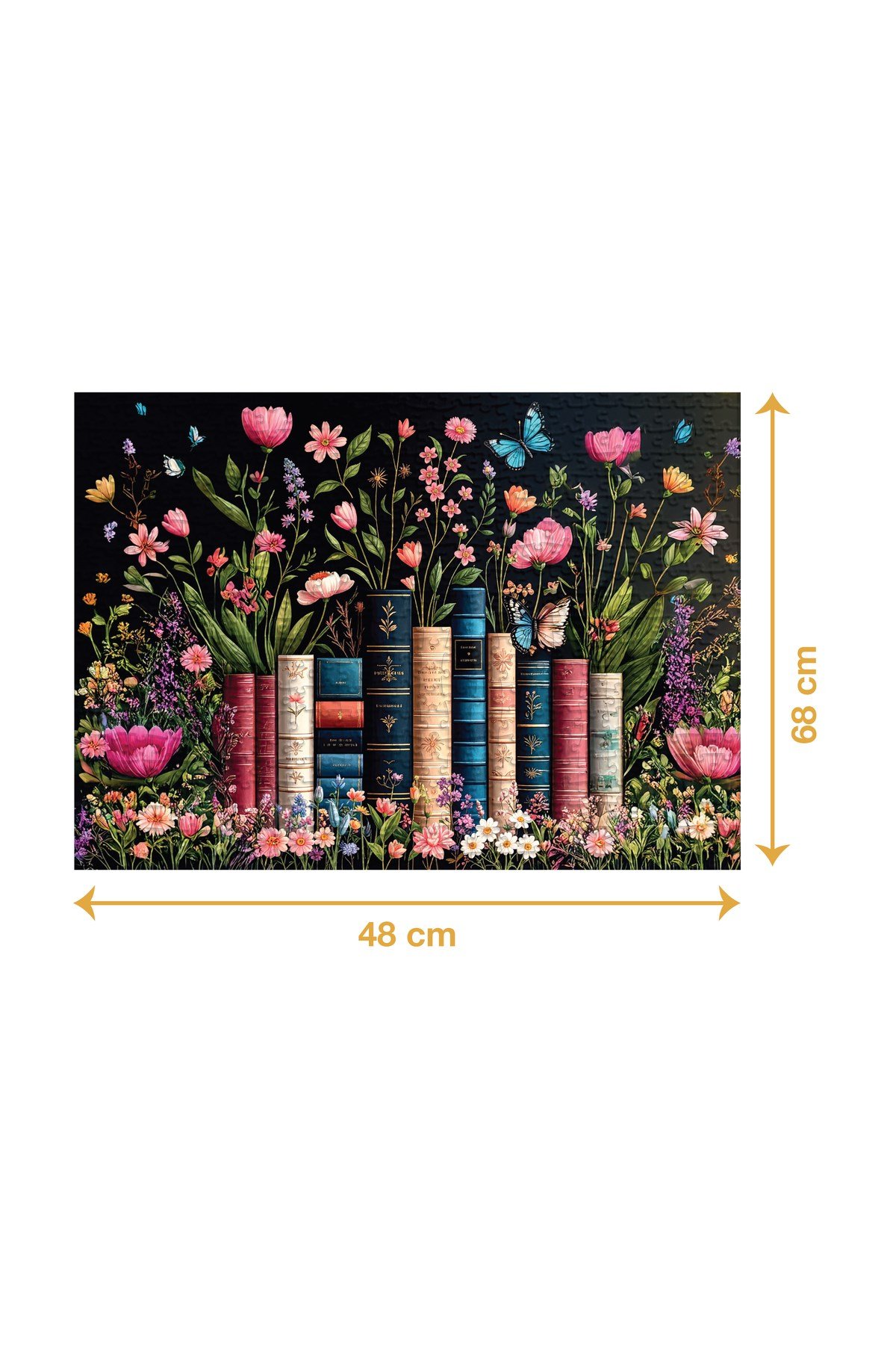 ÇİÇEKLER VE KİTAPLAR PUZZLE 1000 PARÇA