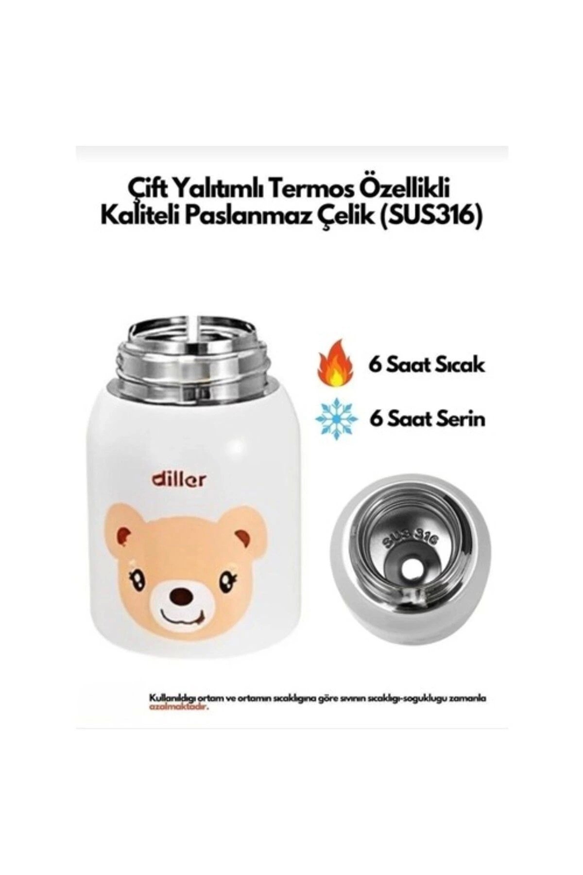 Diller Çelik Termos Kahverengi 300 ml