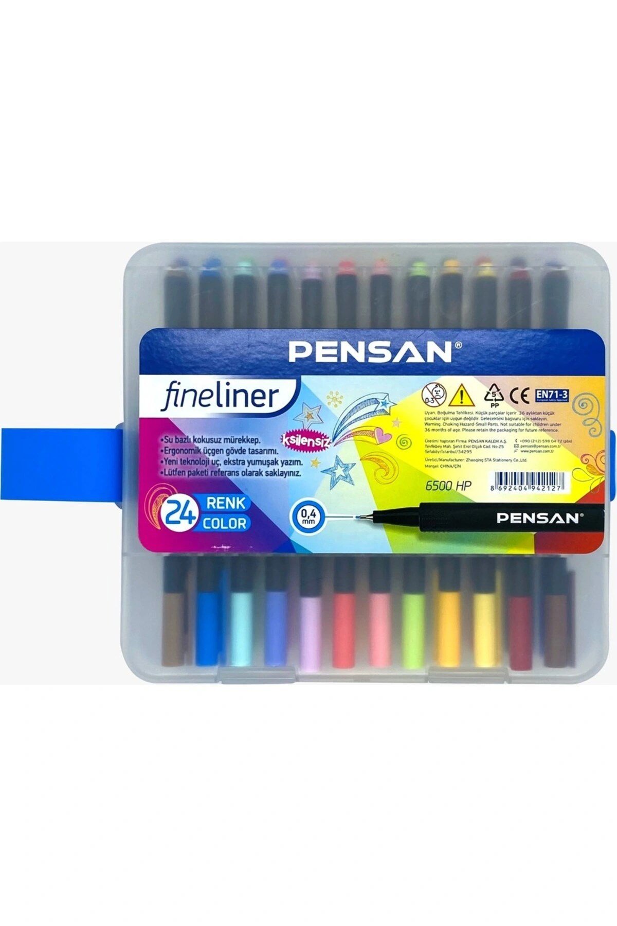 Fineliner 0,4 mm Yeni Teknoloji Uç 24 Farklı Renk