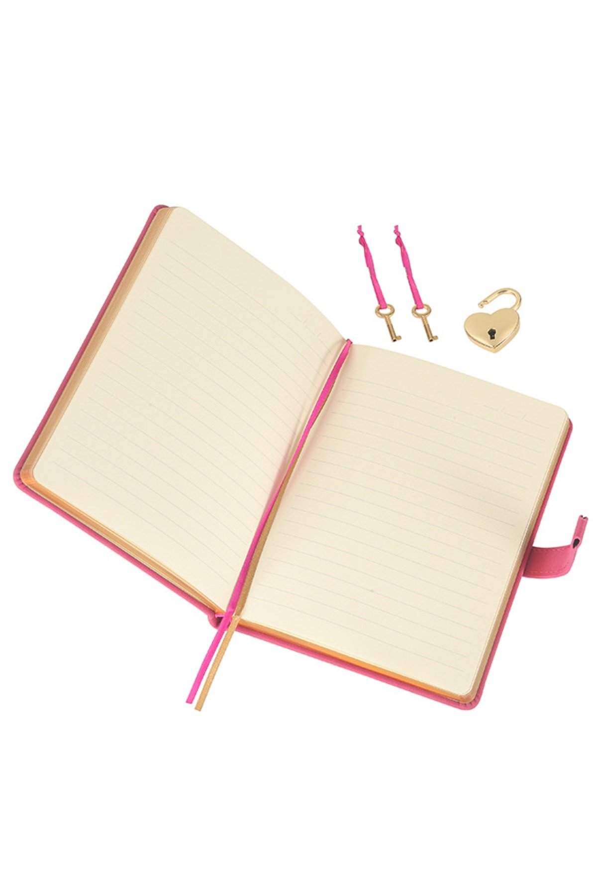 Fuşya Hush Hush Kilitli Defter 13x18