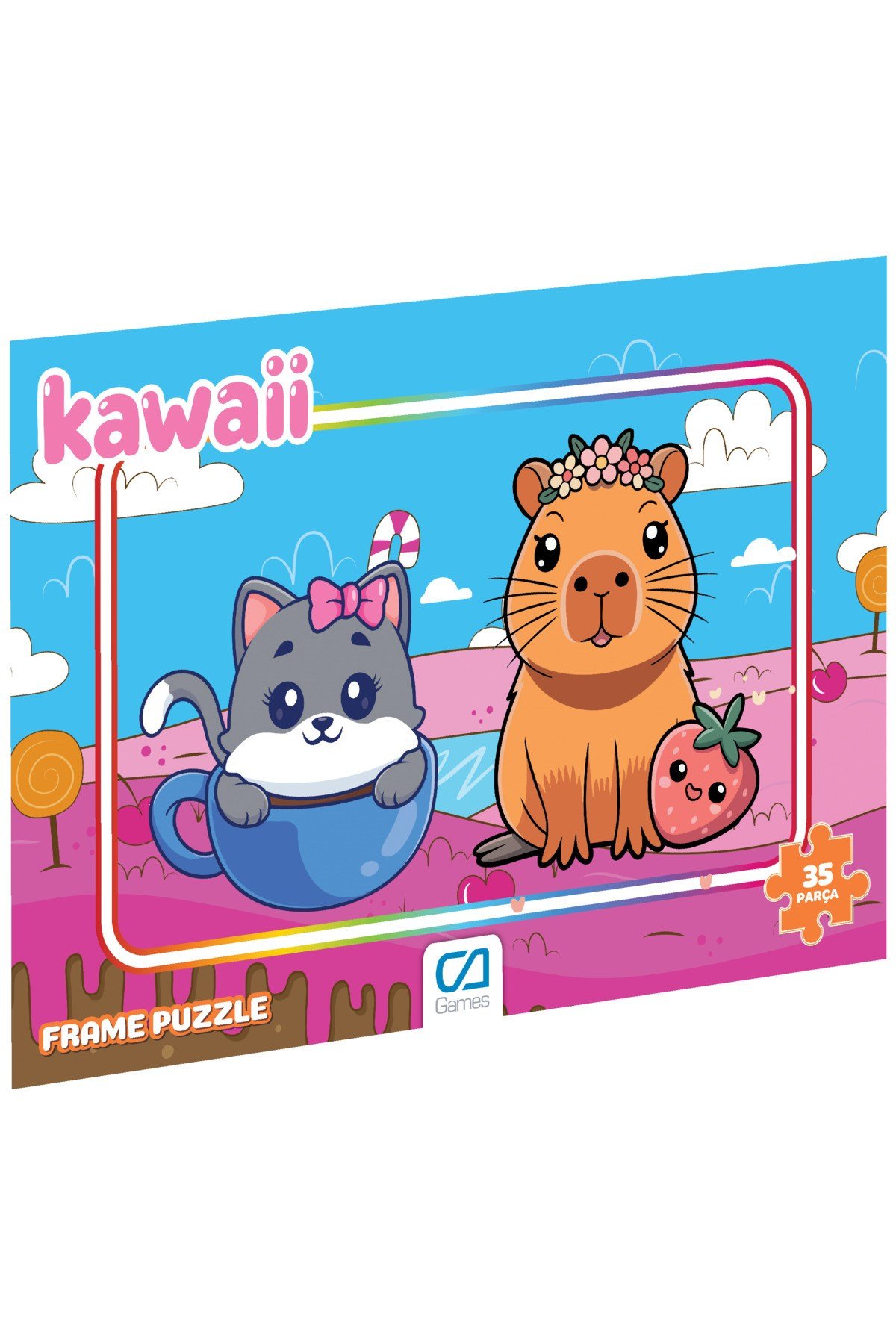 KAWAII PUZZLE FRAME 35 PARÇA (Karışık desen gönderilecektir.)