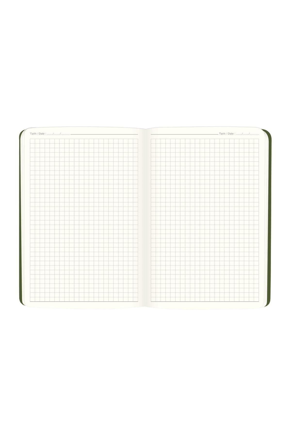 Keskin Color 17x24 Kareli Ciltli Premier Defter - Haki