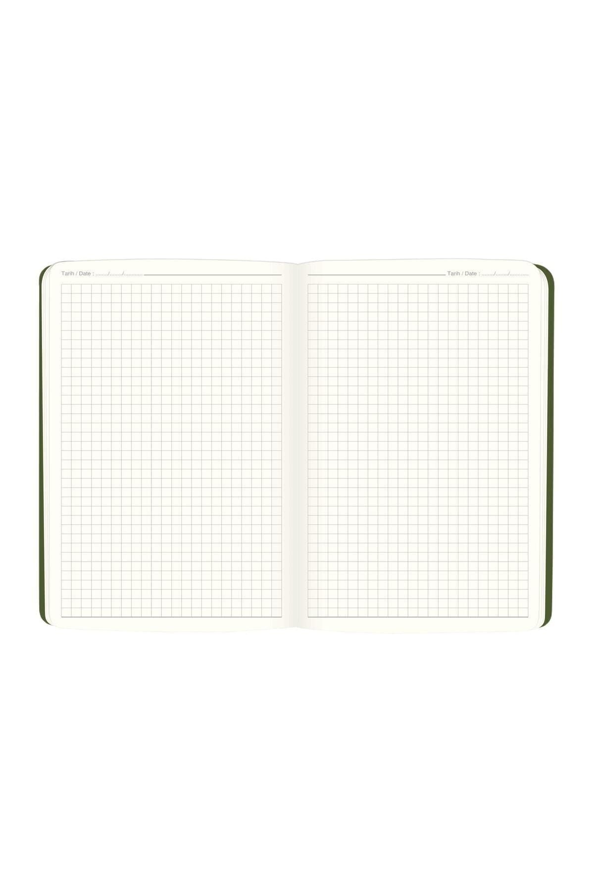 Keskin Color 17x24 Kareli Ciltli Premier Defter - Haki