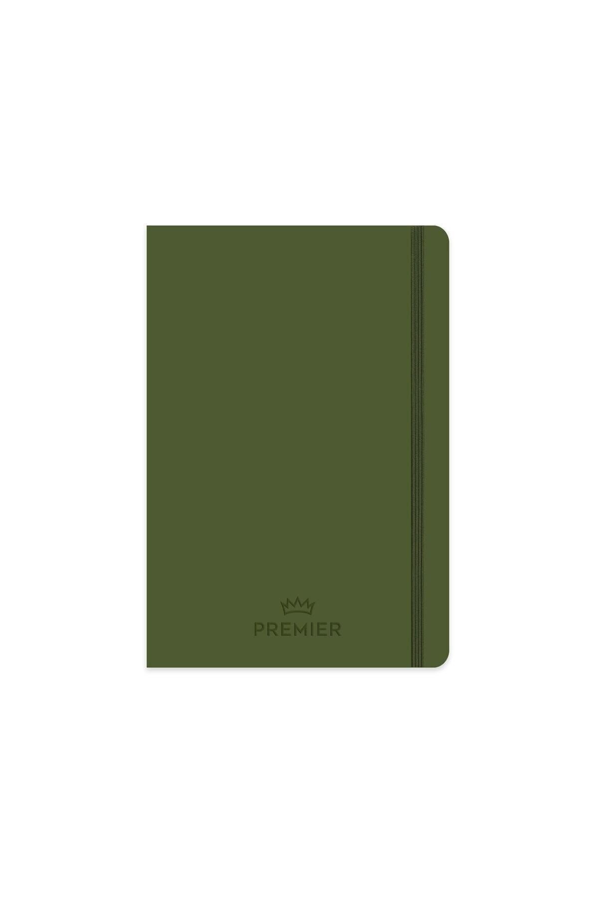 Keskin Color 17x24 Kareli Ciltli Premier Defter - Haki