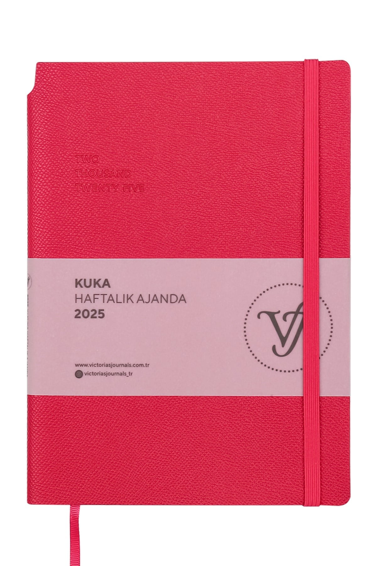Kuka 2025 Haftalık Ajanda A5 (14x21cm) Esnek Kapak Ivory 80gr.