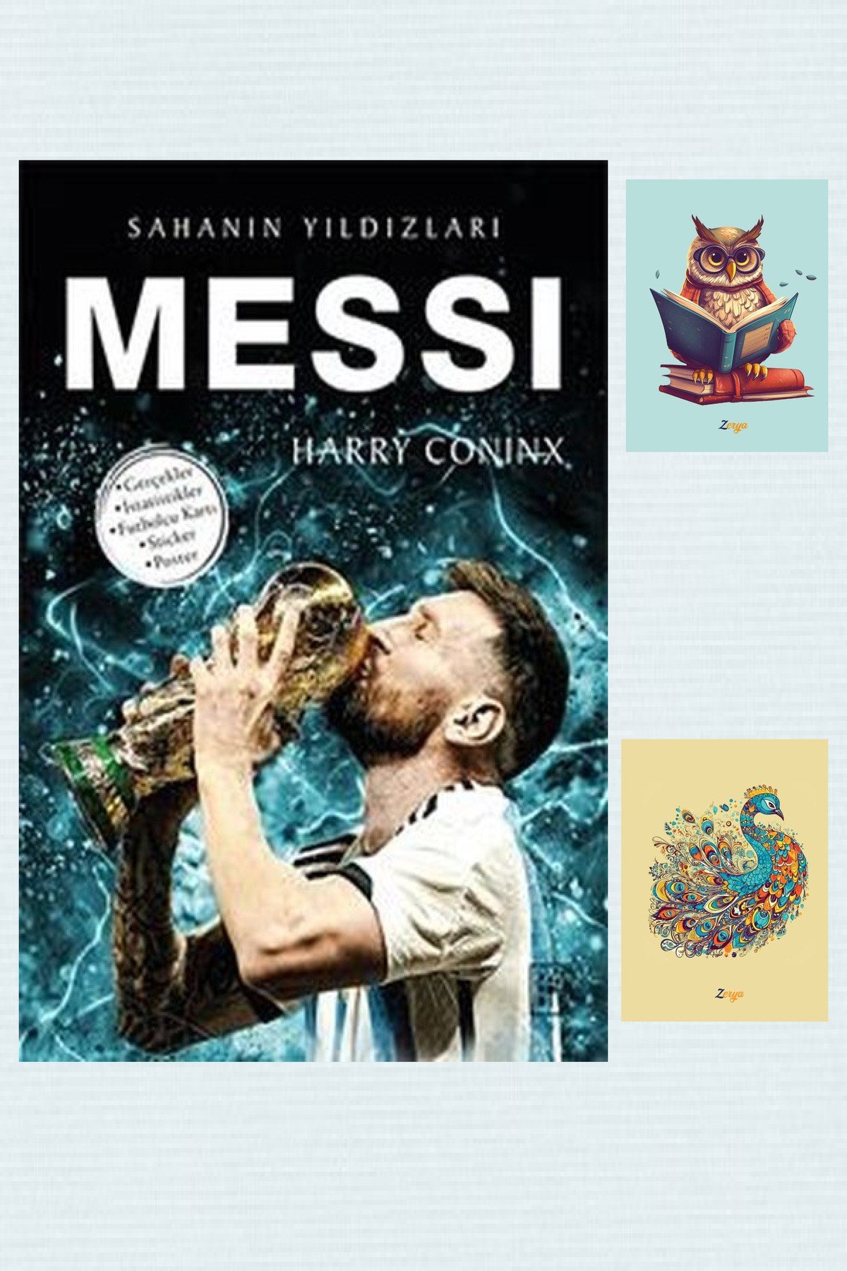 Messi - Sahanın Yıldızları - Harry Coninx - Parodi Yayınları - 9786258364774 - Not Defterli Seti