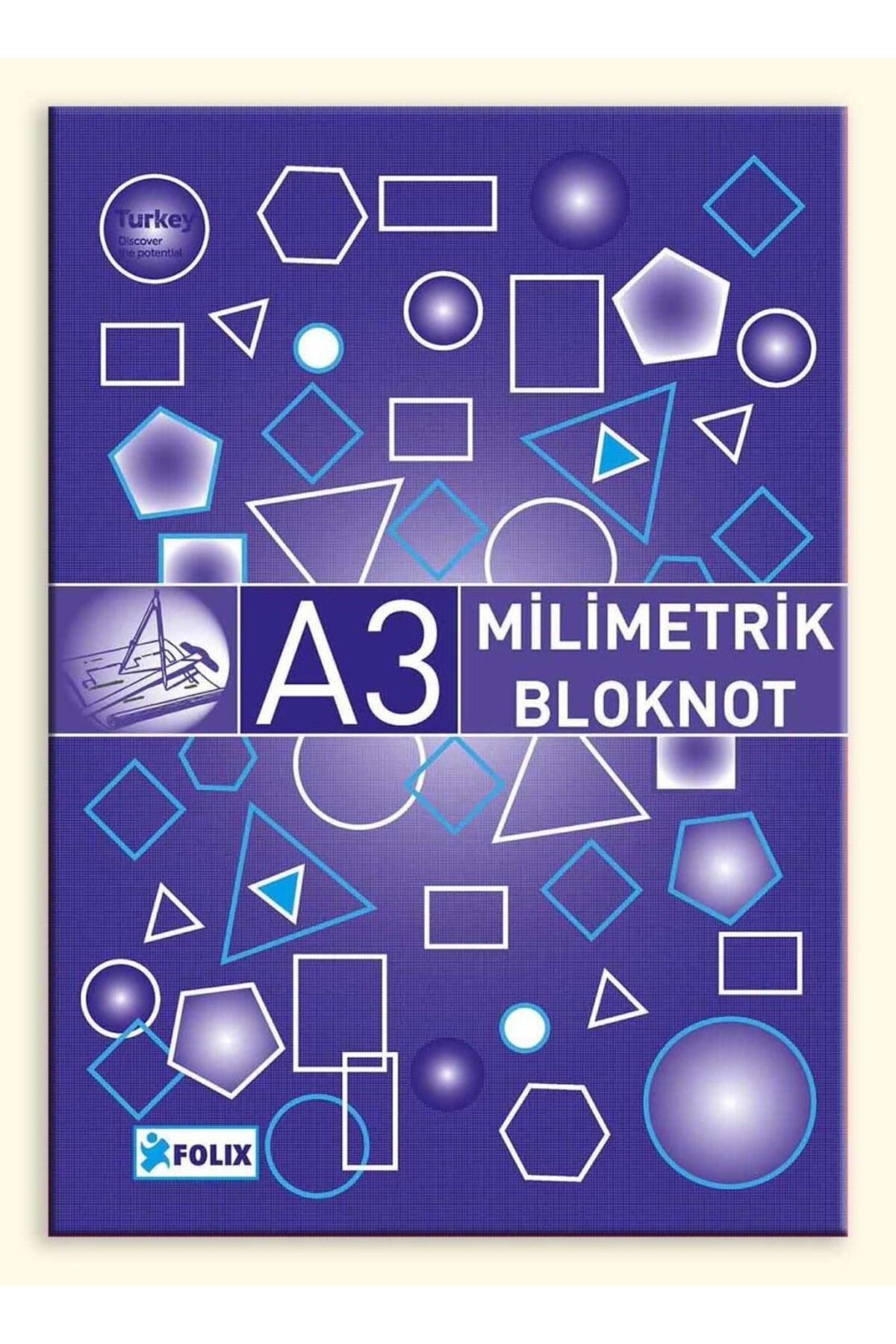 Milimetrik Bloknot A3 Mavi 30 Yaprak