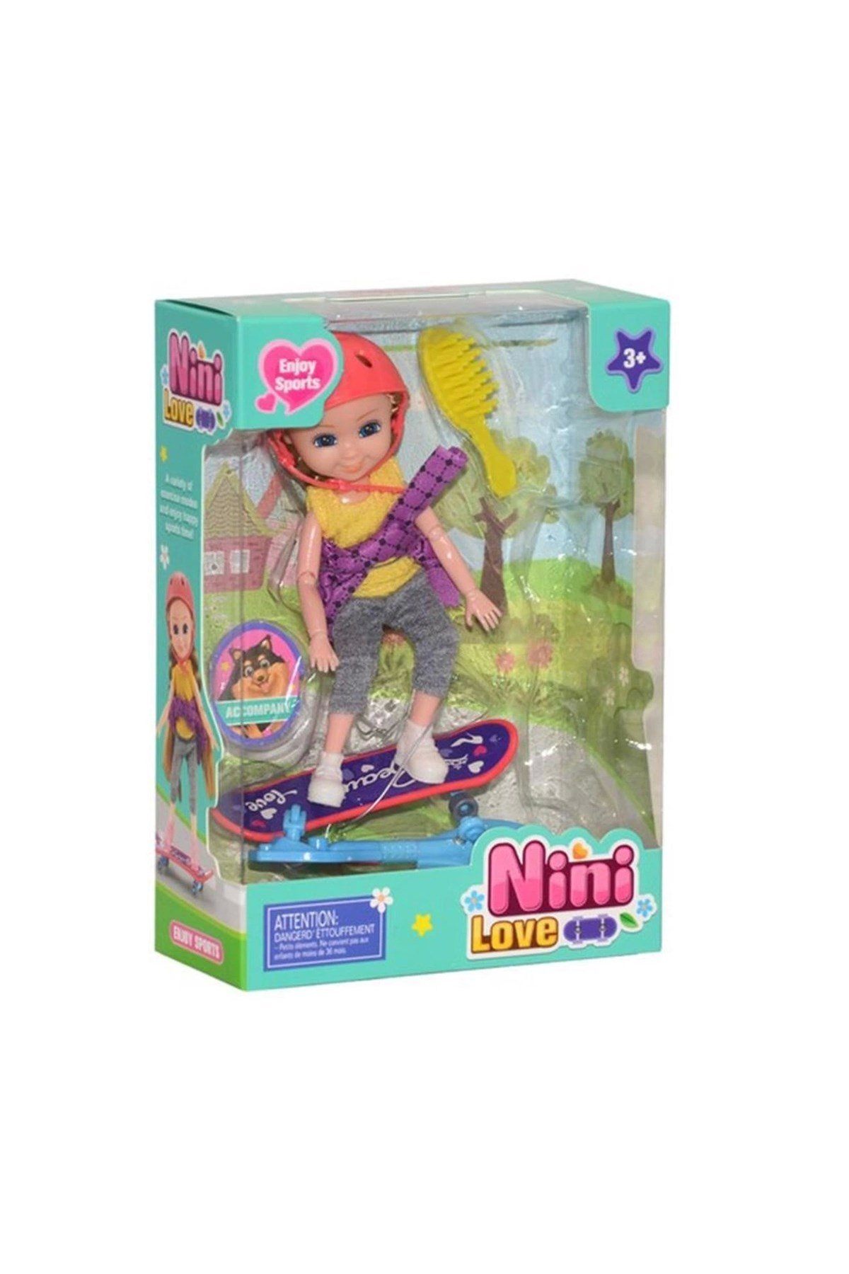 Nini Love Sporcu Bebek Kaykaycı Kız Birlik Oyuncak