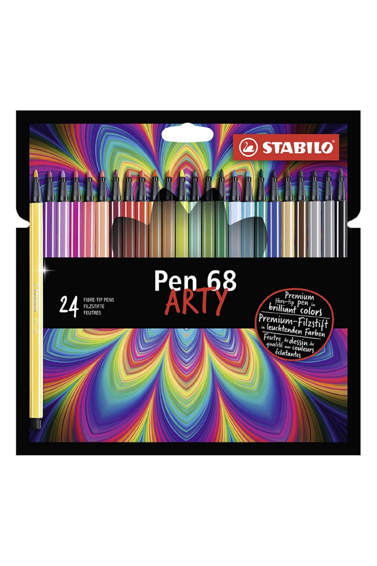 Pen 68 ARTY - Keçe Uçlu Boya Kalemi - 24'lü Paket - Çeşitli Renkler