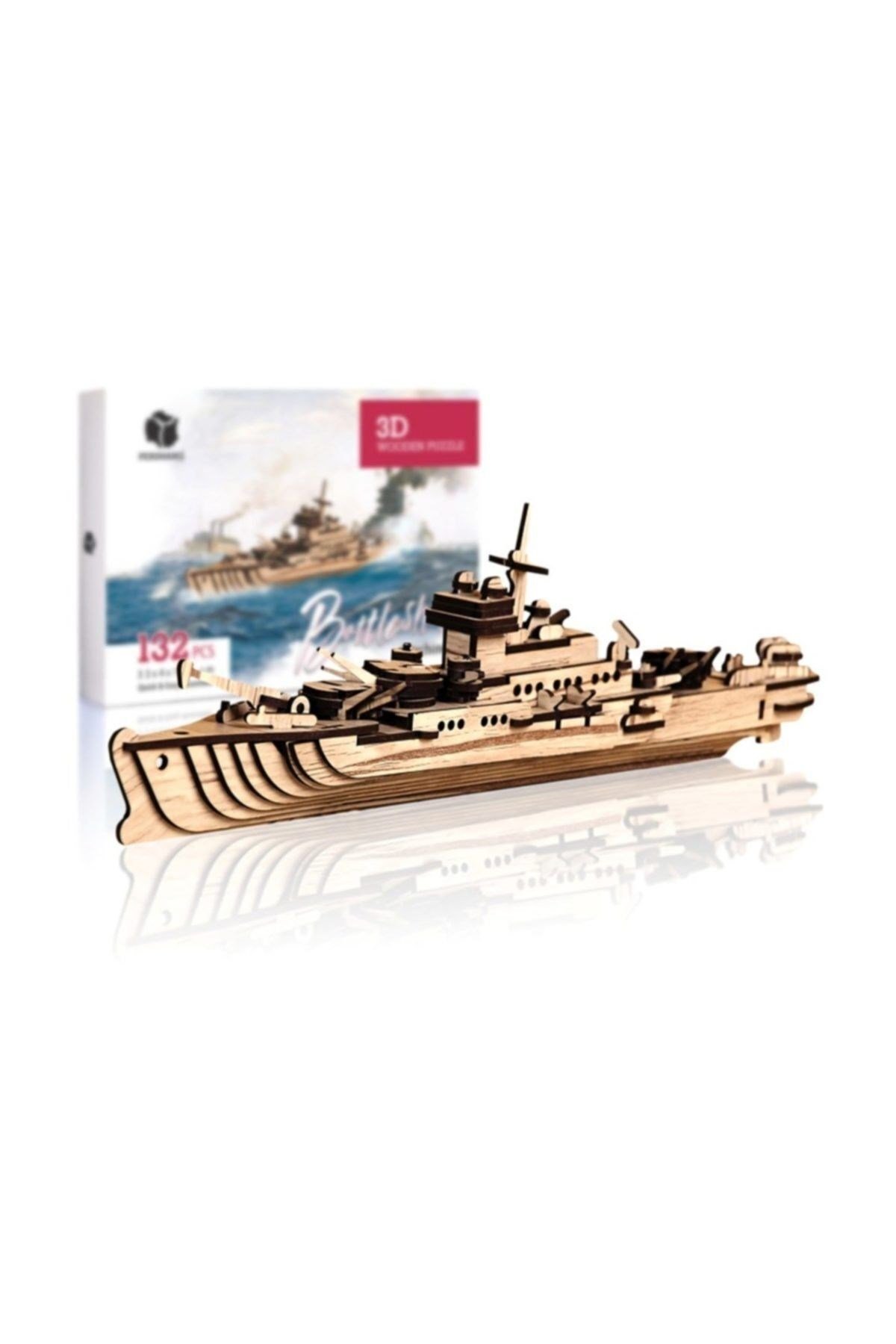 Pershang Savaş Gemisi 132 Parça Ahşap 3d Puzzle