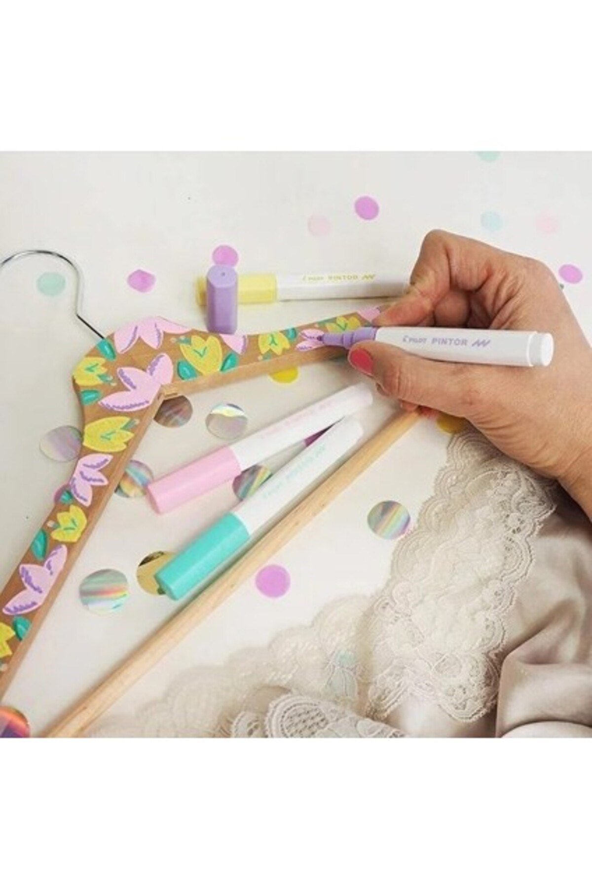 Pintor Markör Kalem B Uç 6'lı Set Pastel Renkler