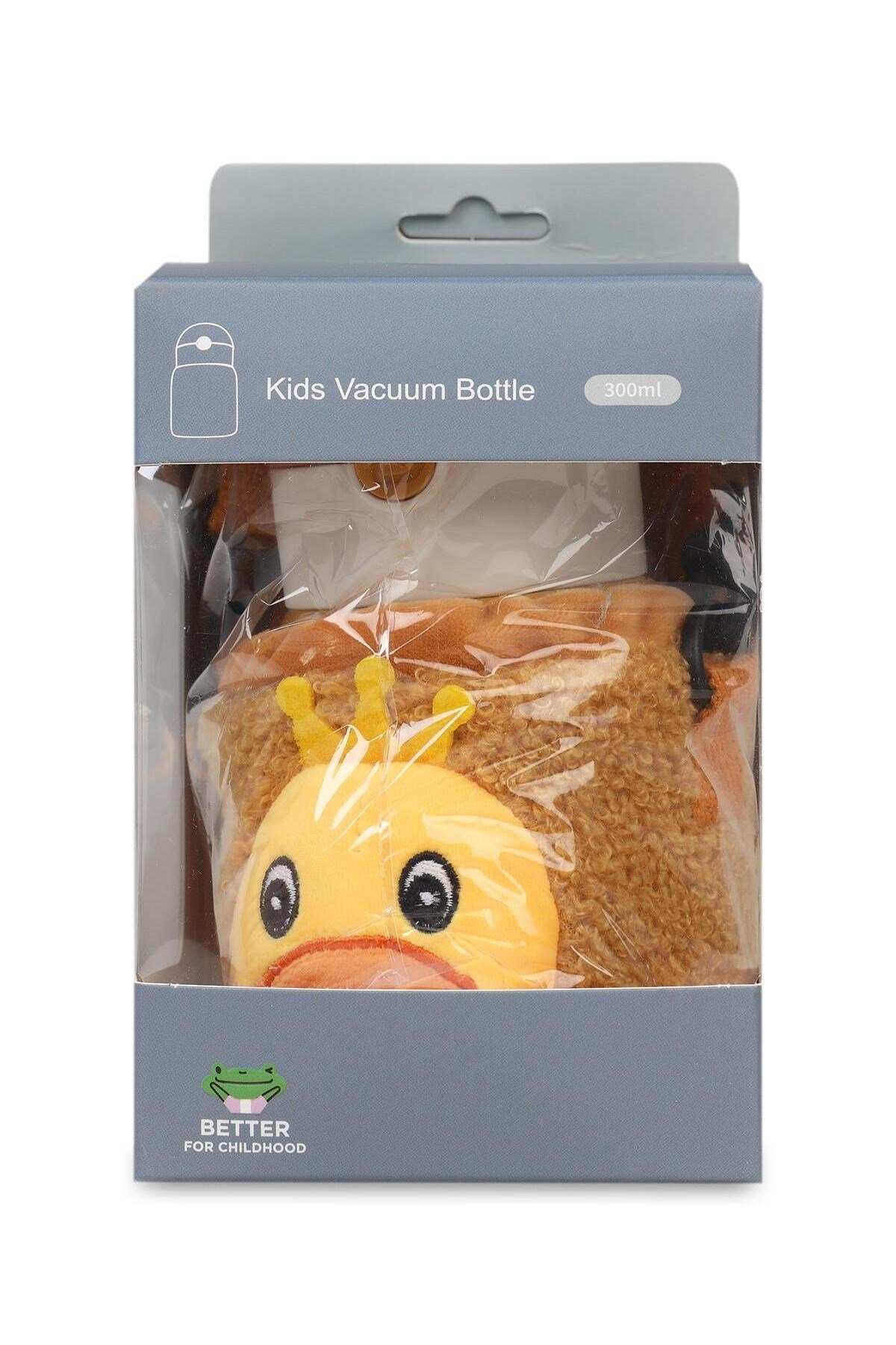 Pipetli Çelik Termos Matara 300 ml - Sarı