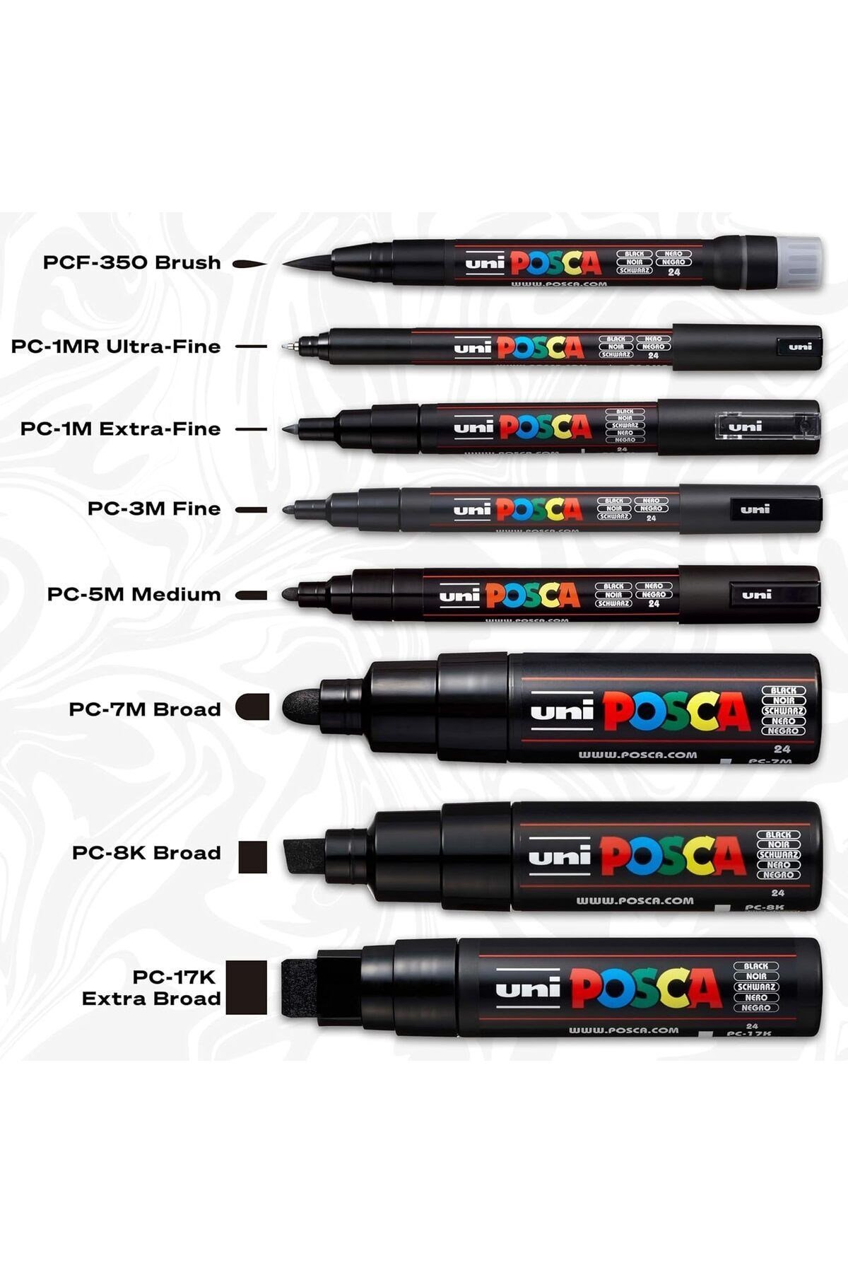 Posca 16'lı Set Marker 1m 3m 5m 8k