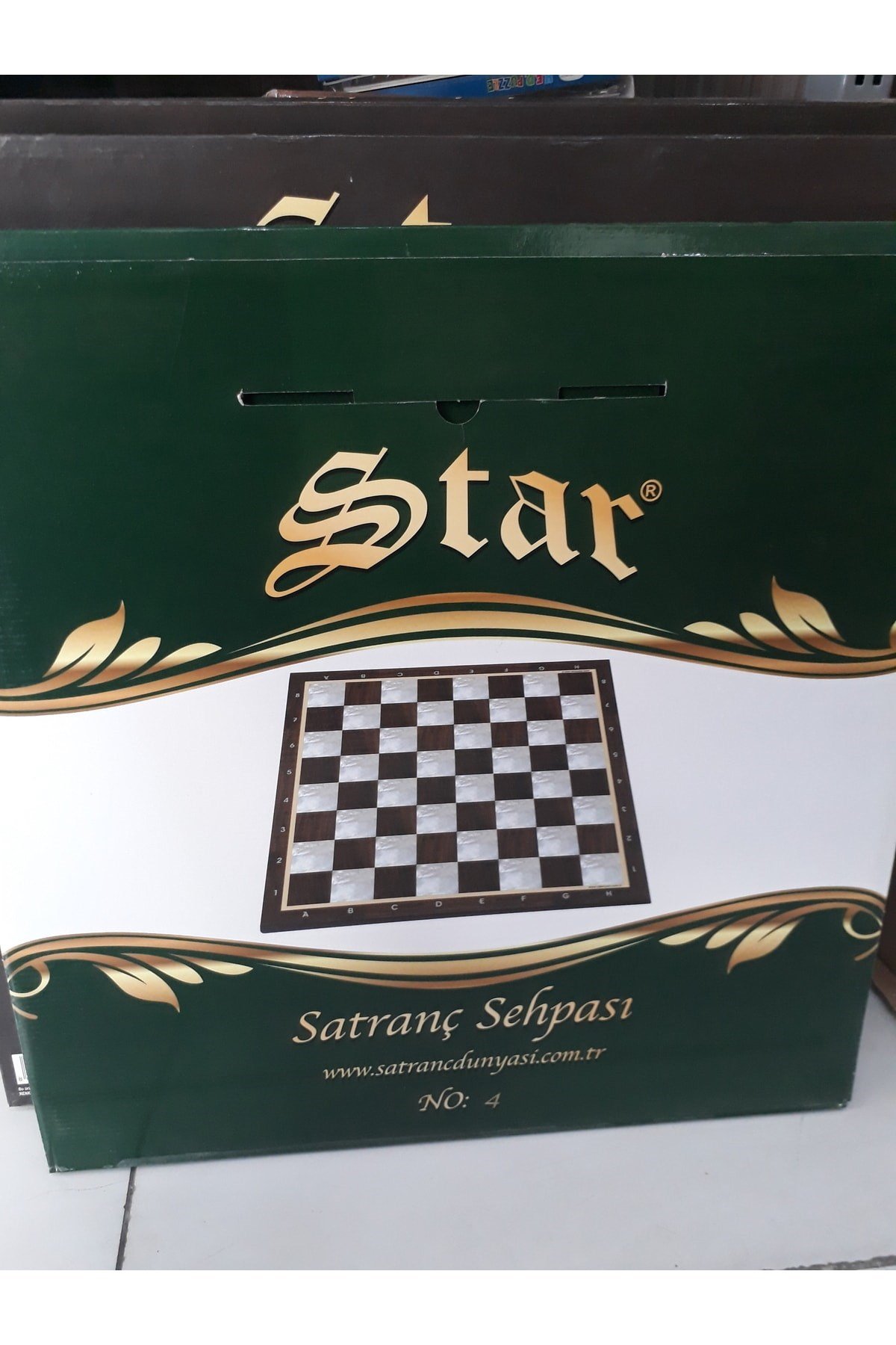 Satranç Sehpası Antik Desen Küçük 1050088