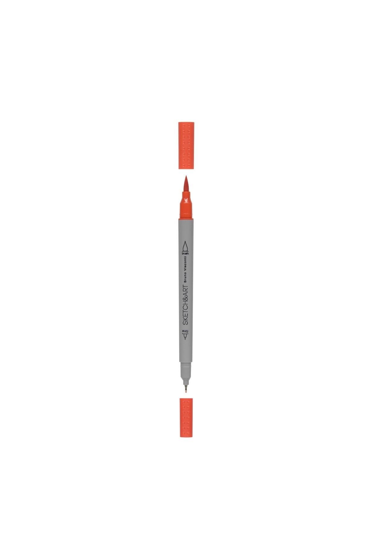 Sketch & Art Çift Taraflı Brush Pen Ve Fineliner (FIRÇA UÇLU İNCE UÇ) 12 Renk