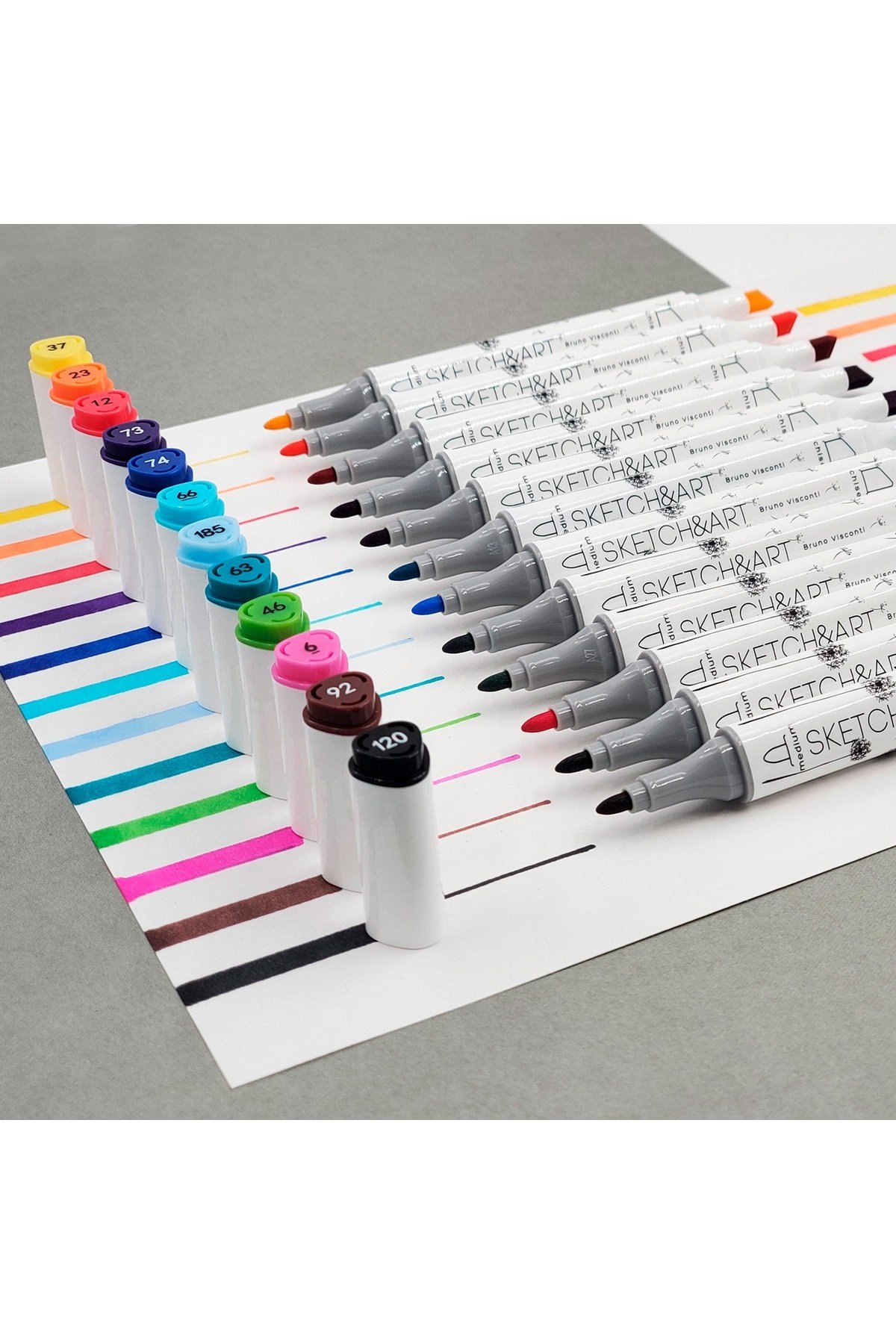 Sketch & Art Çift Taraflı Marker Kalem Seti Plastik Kutulu 12li