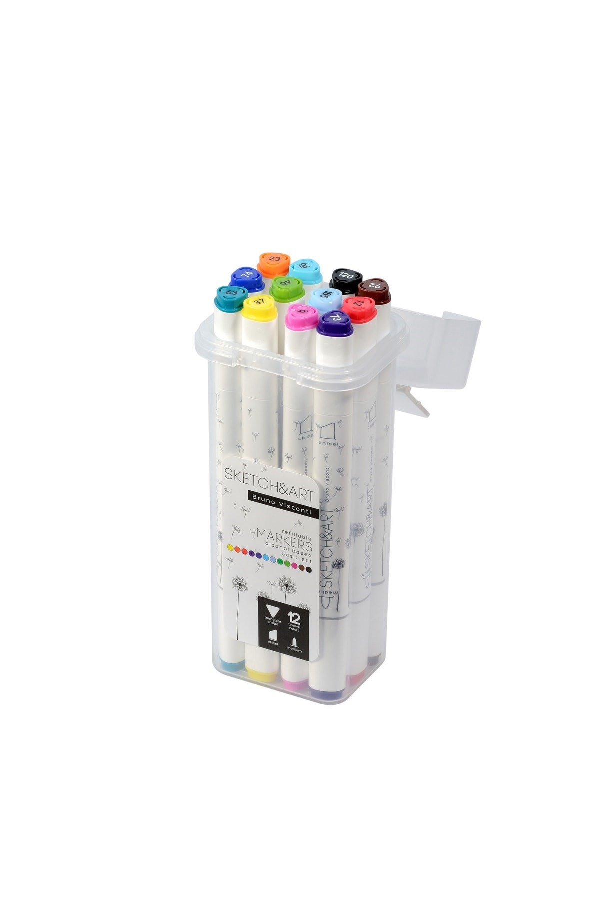 Sketch & Art Çift Taraflı Marker Kalem Seti Plastik Kutulu 12li
